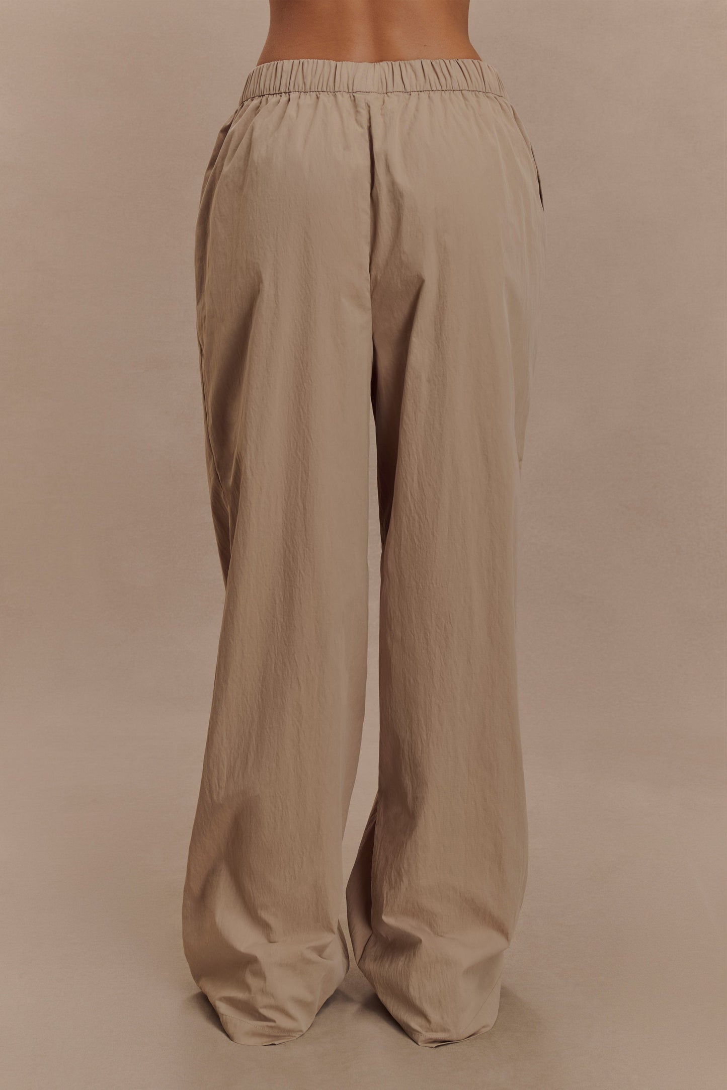 Campbell Cotton Wide Leg Pants - Sand