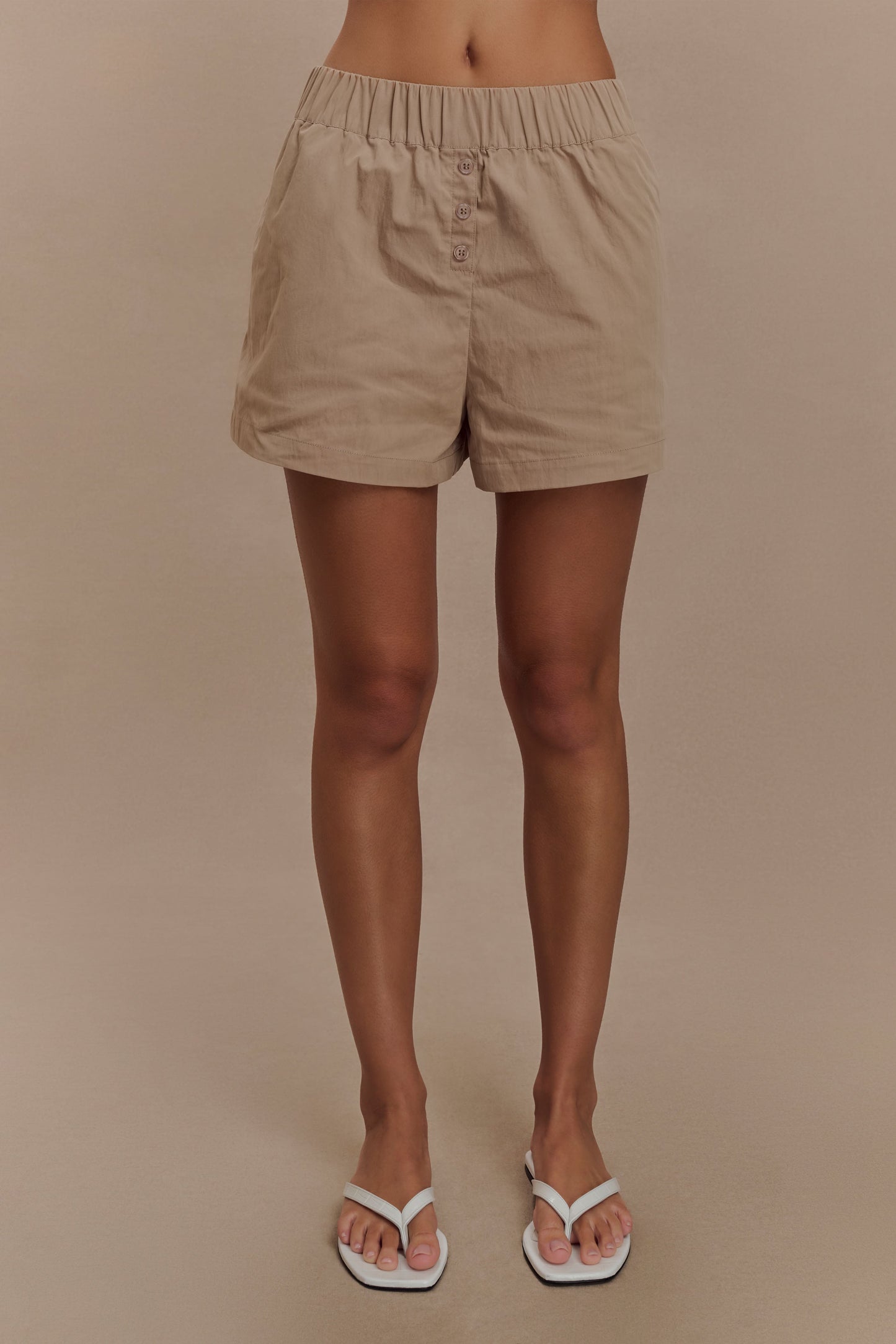 Johanna Cotton Relaxed Shorts - Sand