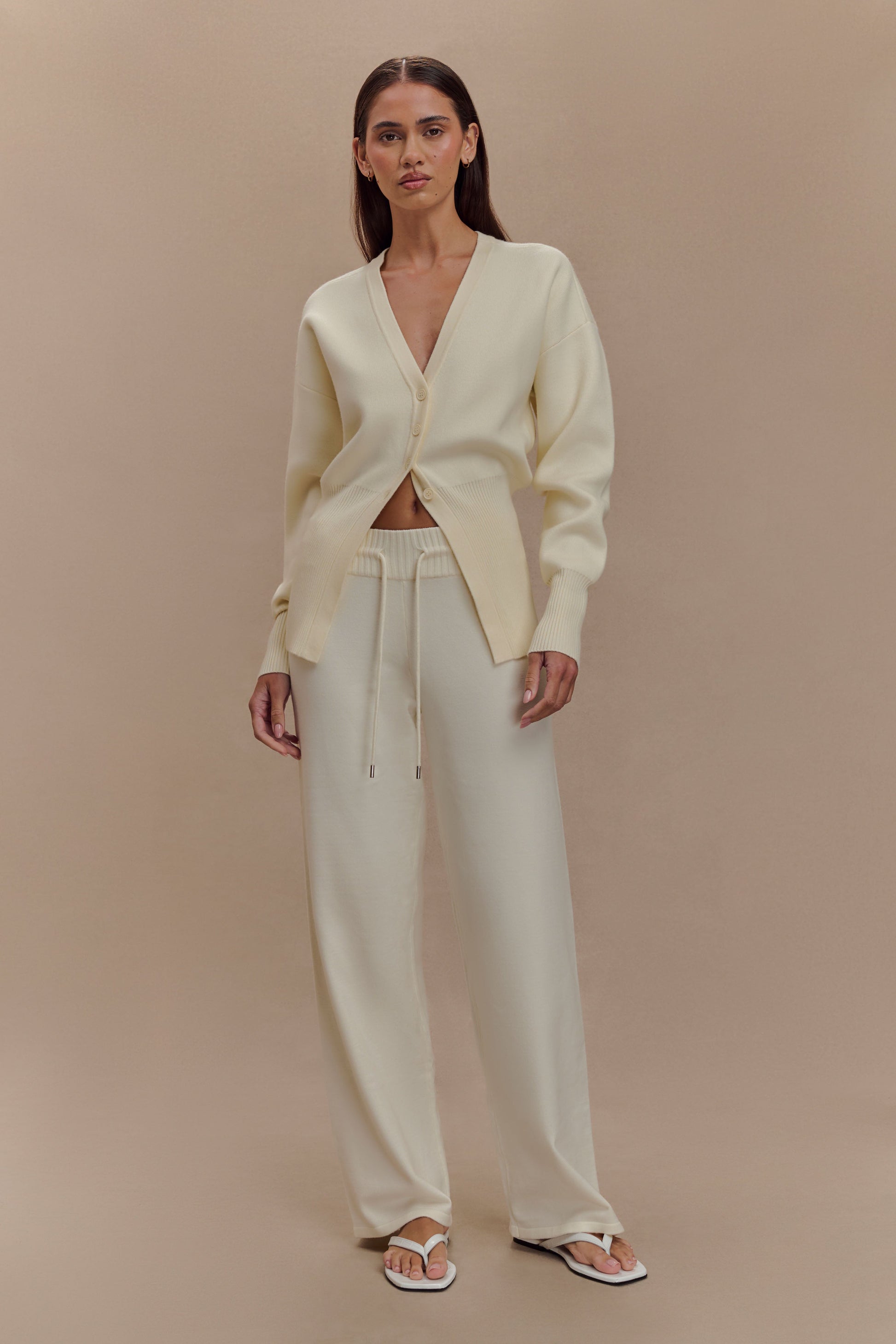 Alexia Buttoned Oversized Cardigan - Ivory #5