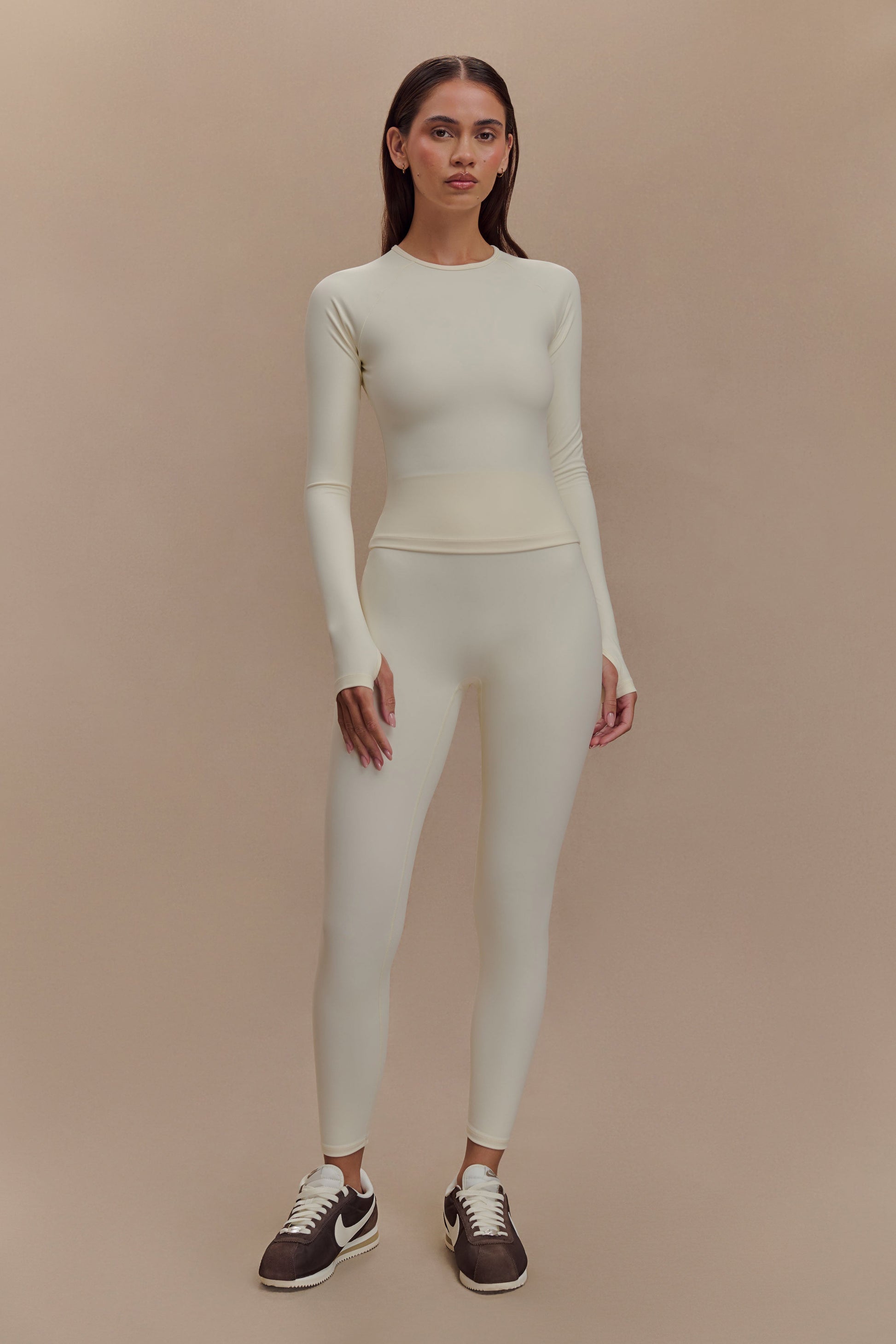 Eliana Long Sleeve Active Top - Ivory #5