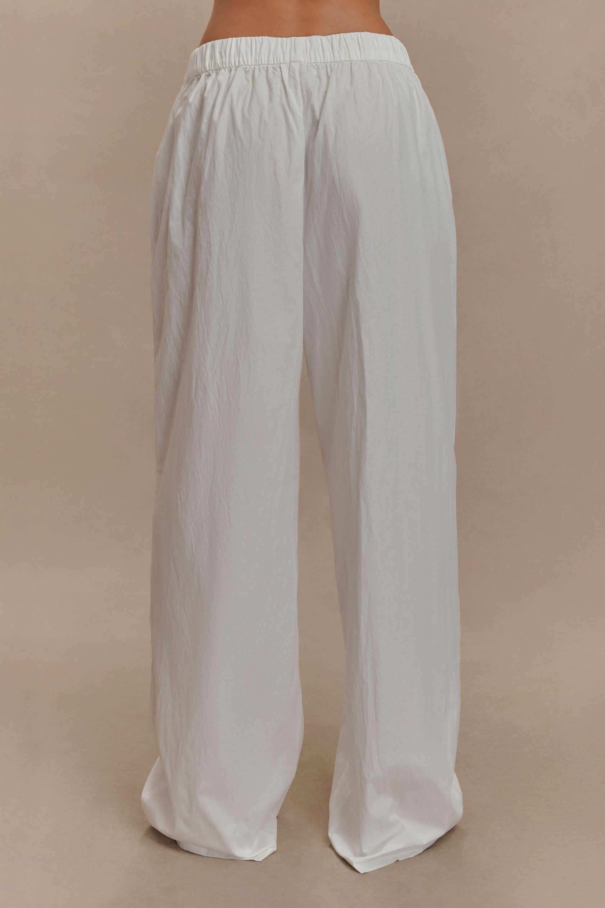 Campbell Cotton Wide Leg Pants - White #2