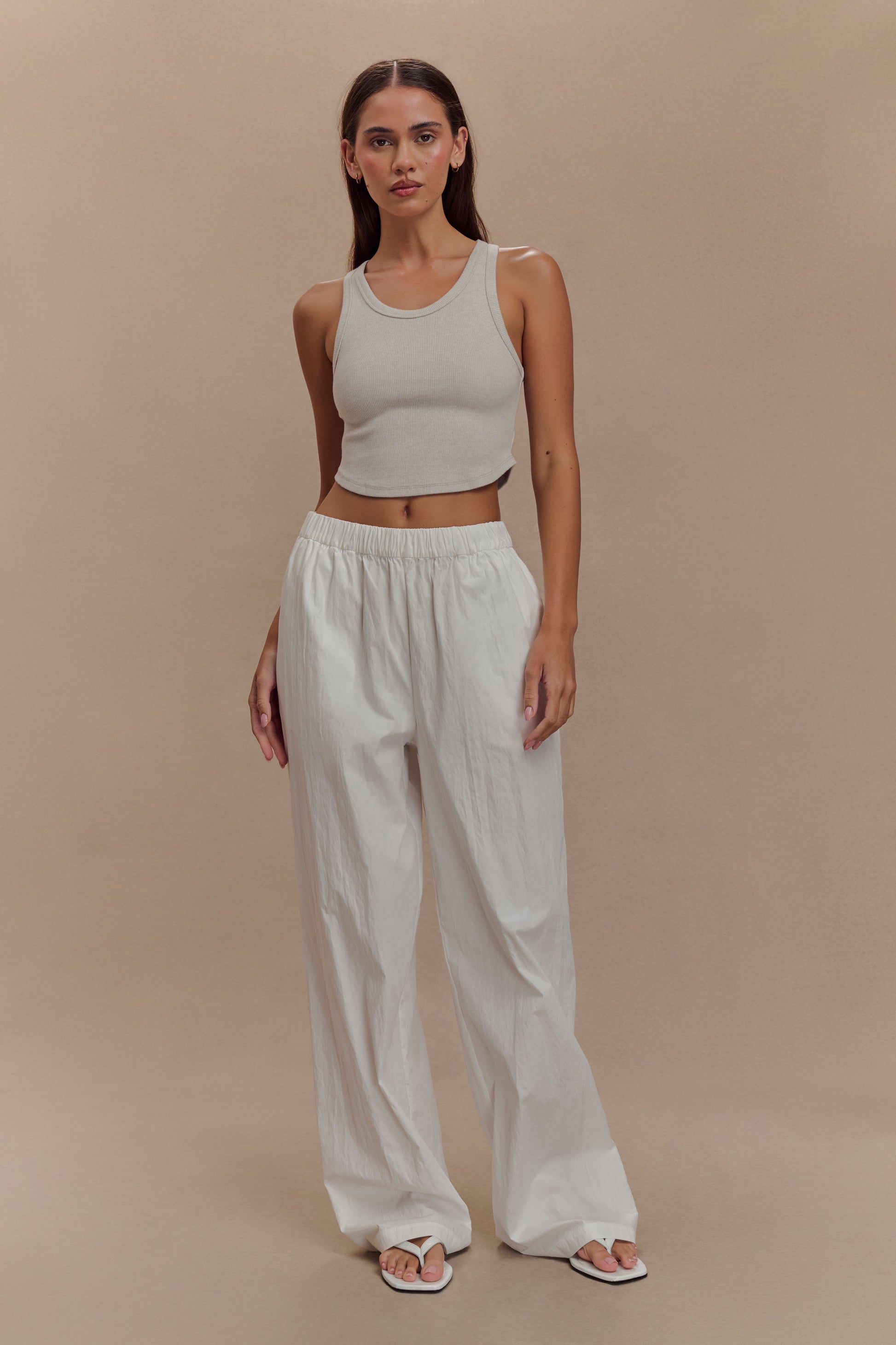 Morgana Ribbed Tank Top - Grey Marle #5