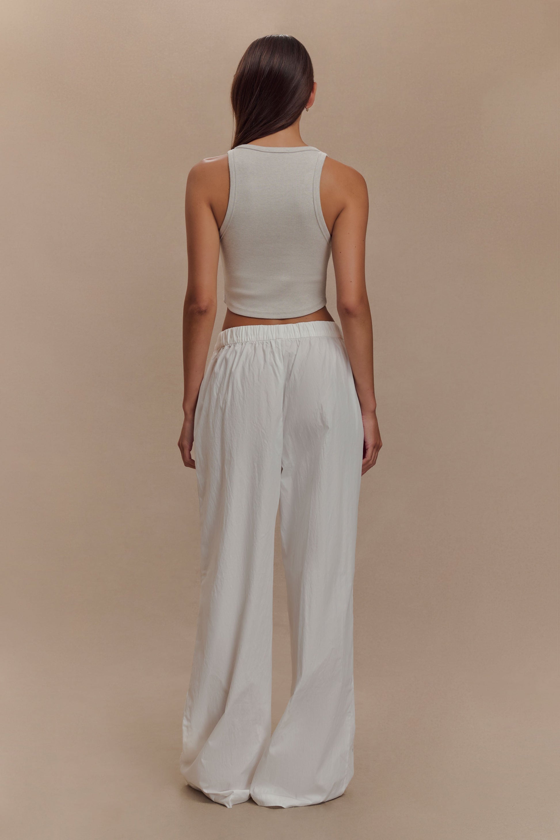 Campbell Cotton Wide Leg Pants - White #6