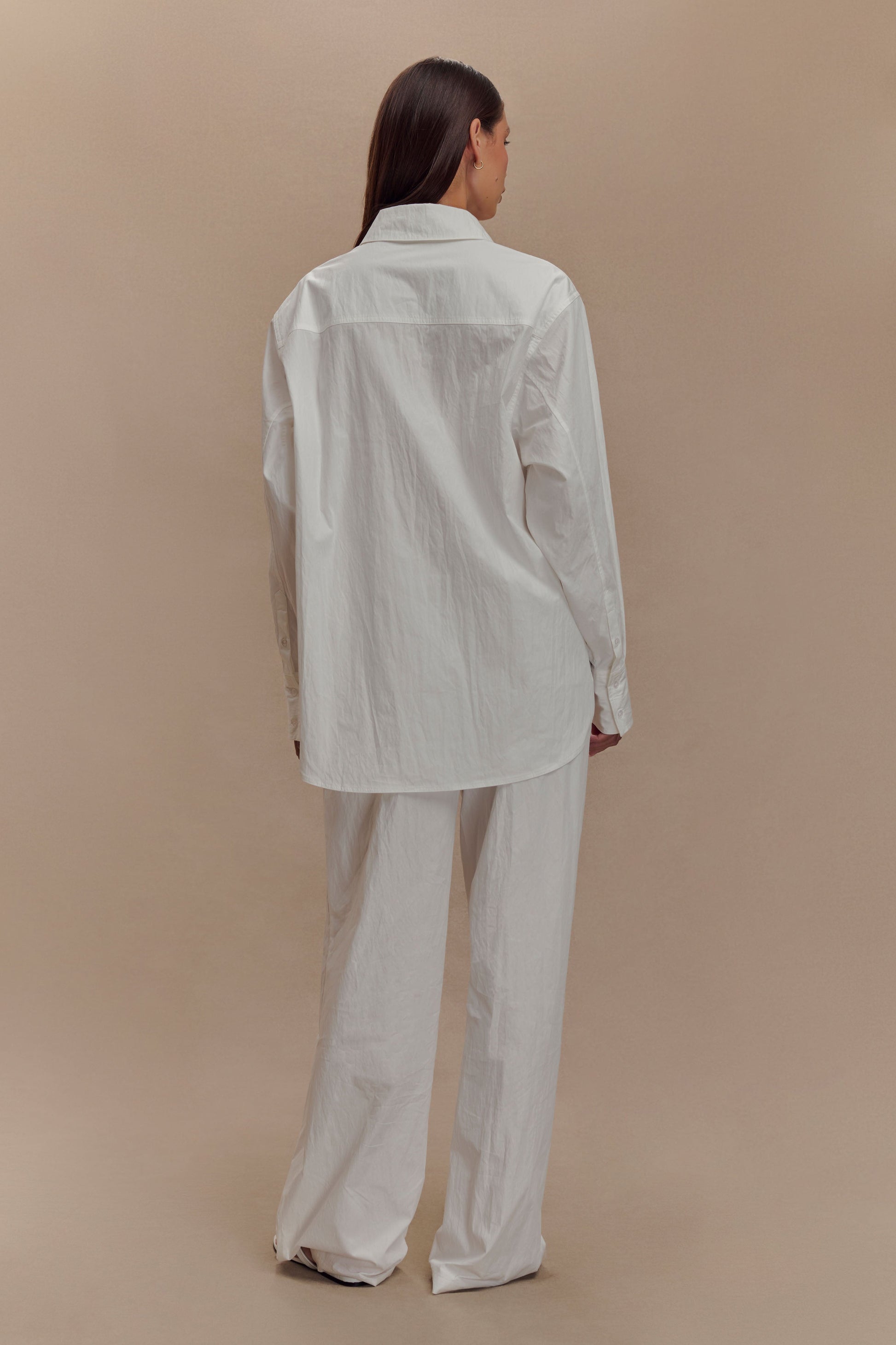 Campbell Cotton Oversized Shirt - White #4