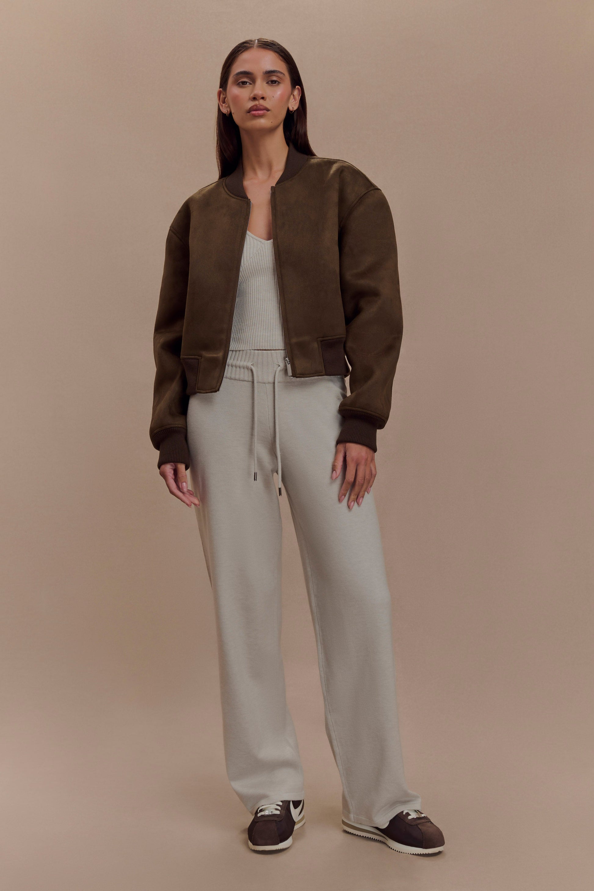 Rudy Suede Bomber Jacket - Chocolate #7