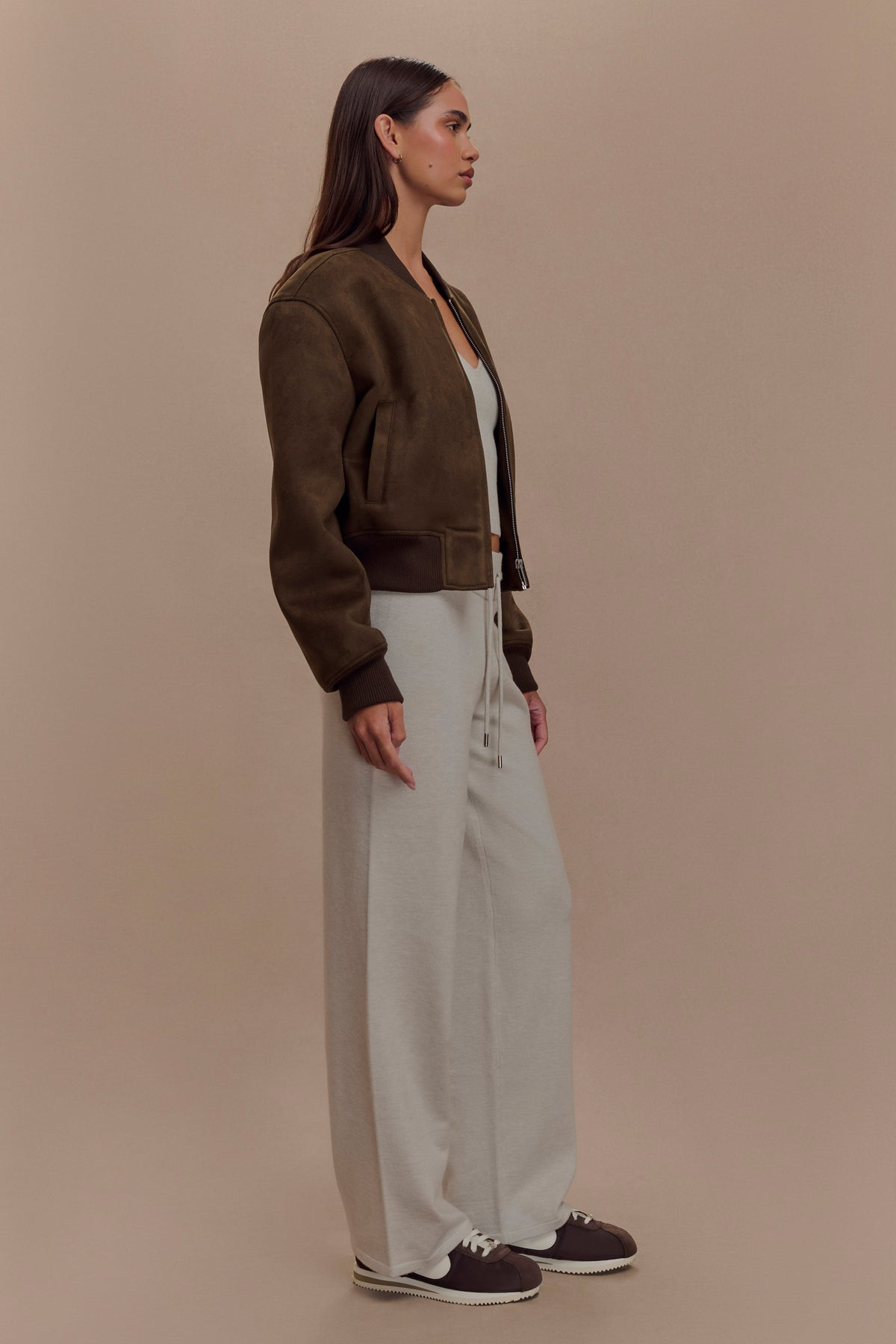 Rudy Suede Bomber Jacket - Chocolate #6