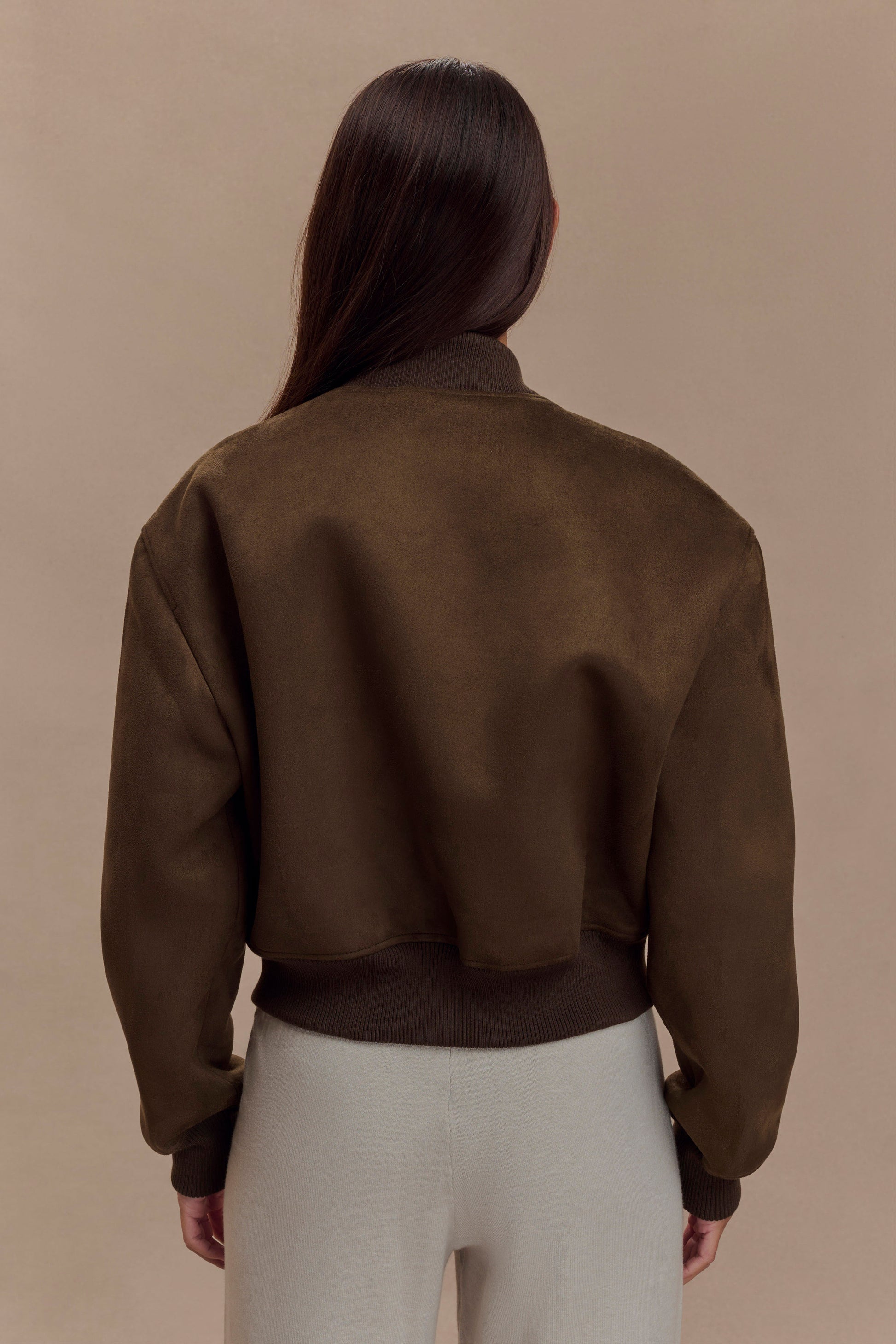 Rudy Suede Bomber Jacket - Chocolate #5