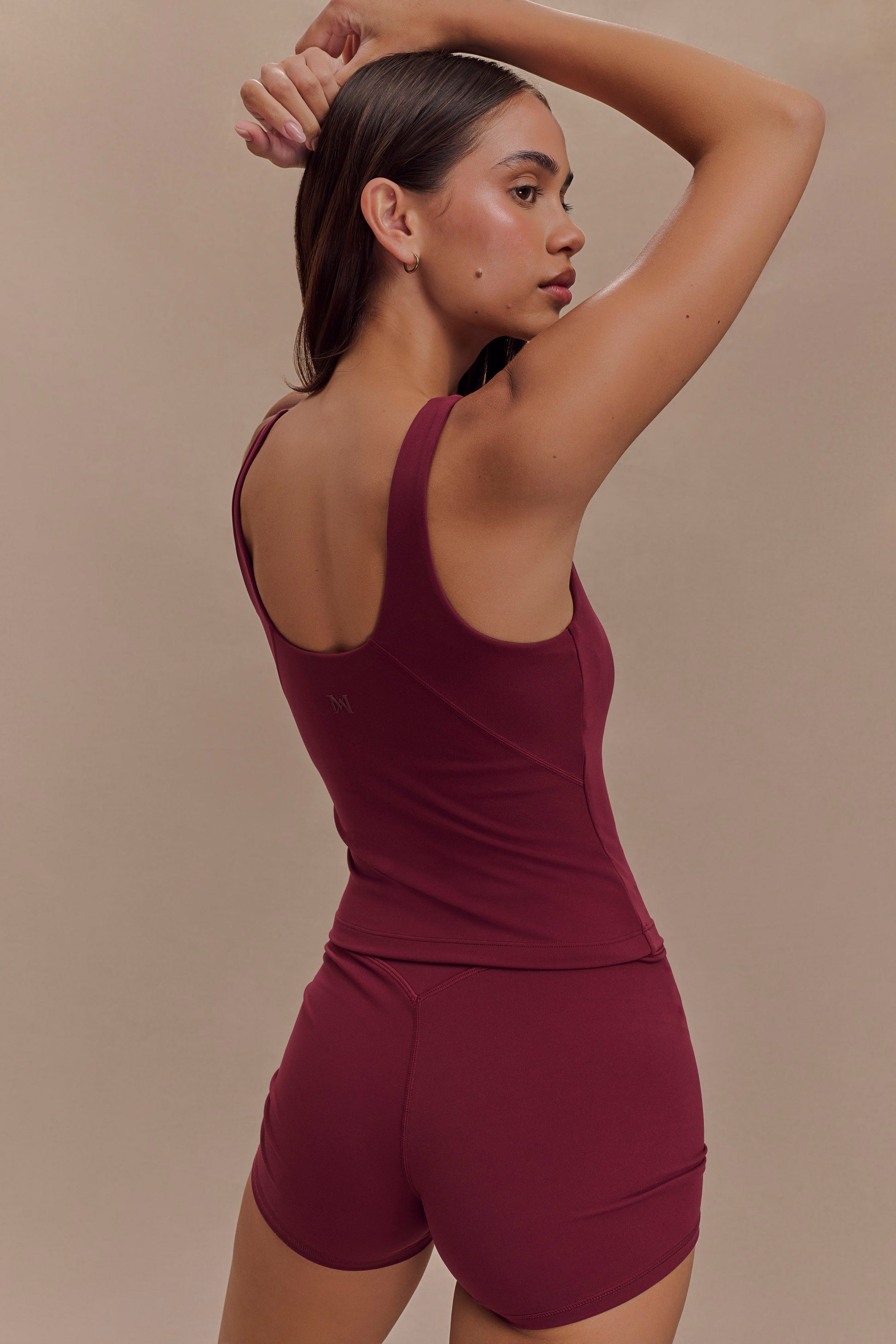 Orion Active Bike Shorts - Burgundy #3