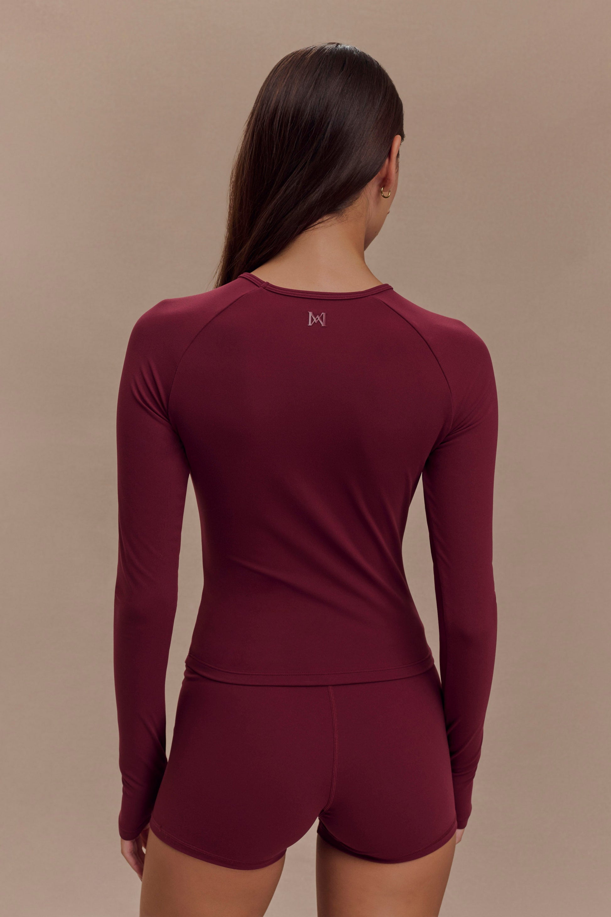 Eliana Long Sleeve Active Top - Burgundy #3