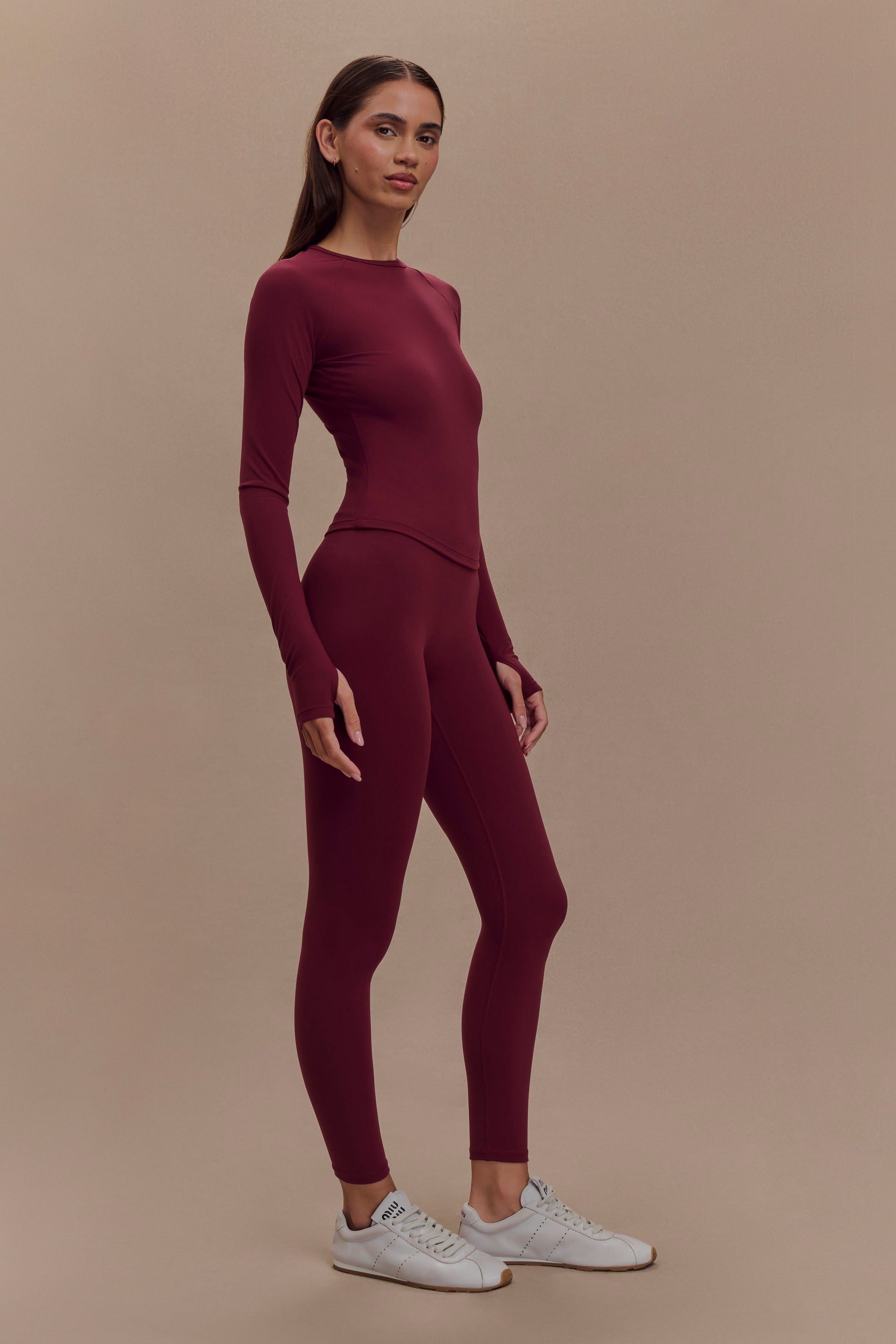 Callie Active Leggings - Burgundy #4