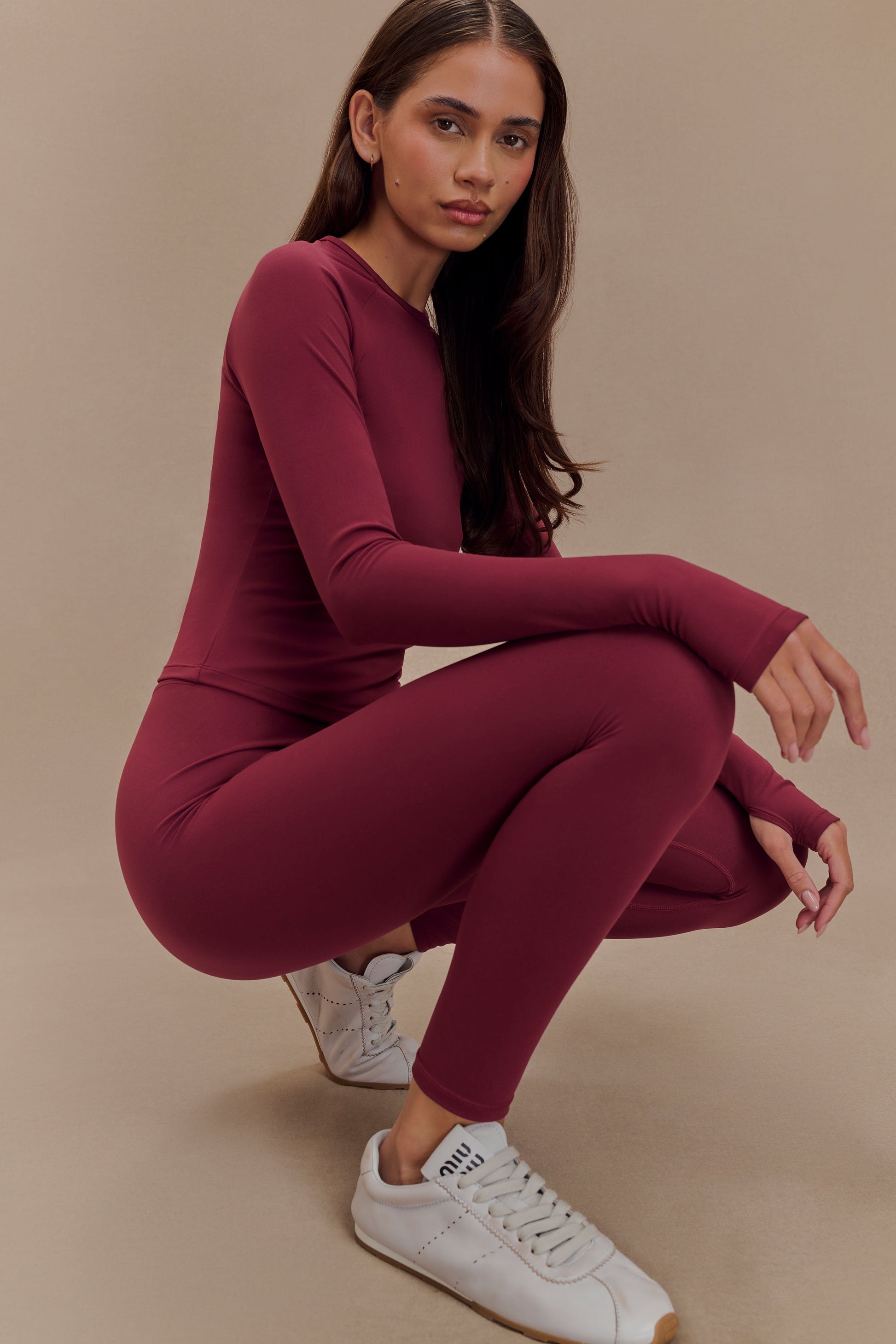 Callie Active Leggings - Burgundy #3