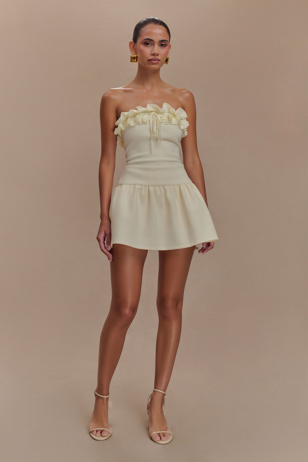 Jennie Ruffle Off Shoulder Top - Ivory #5