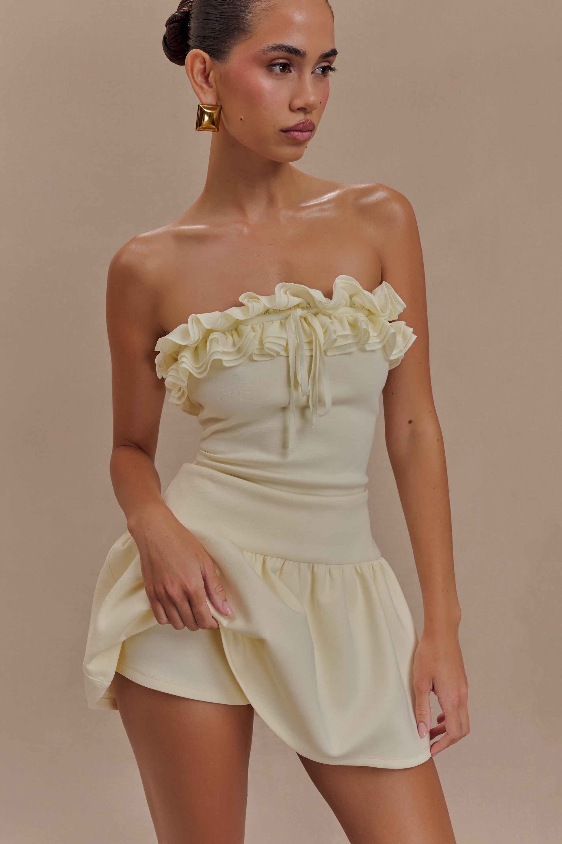 Jennie Frill Mini Skort - Ivory #3