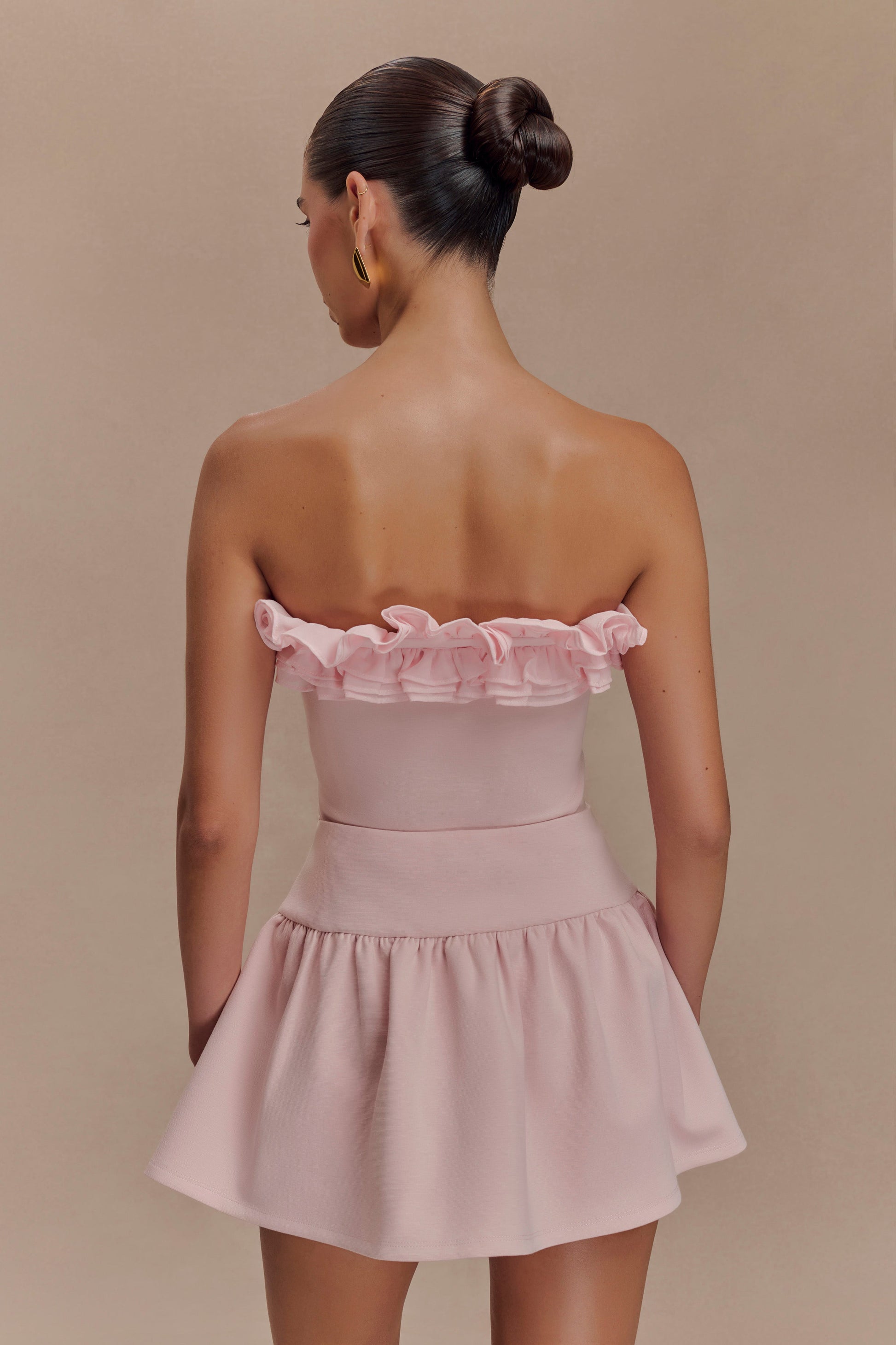 Jennie Ruffle Off Shoulder Top - Ballet Pink #4