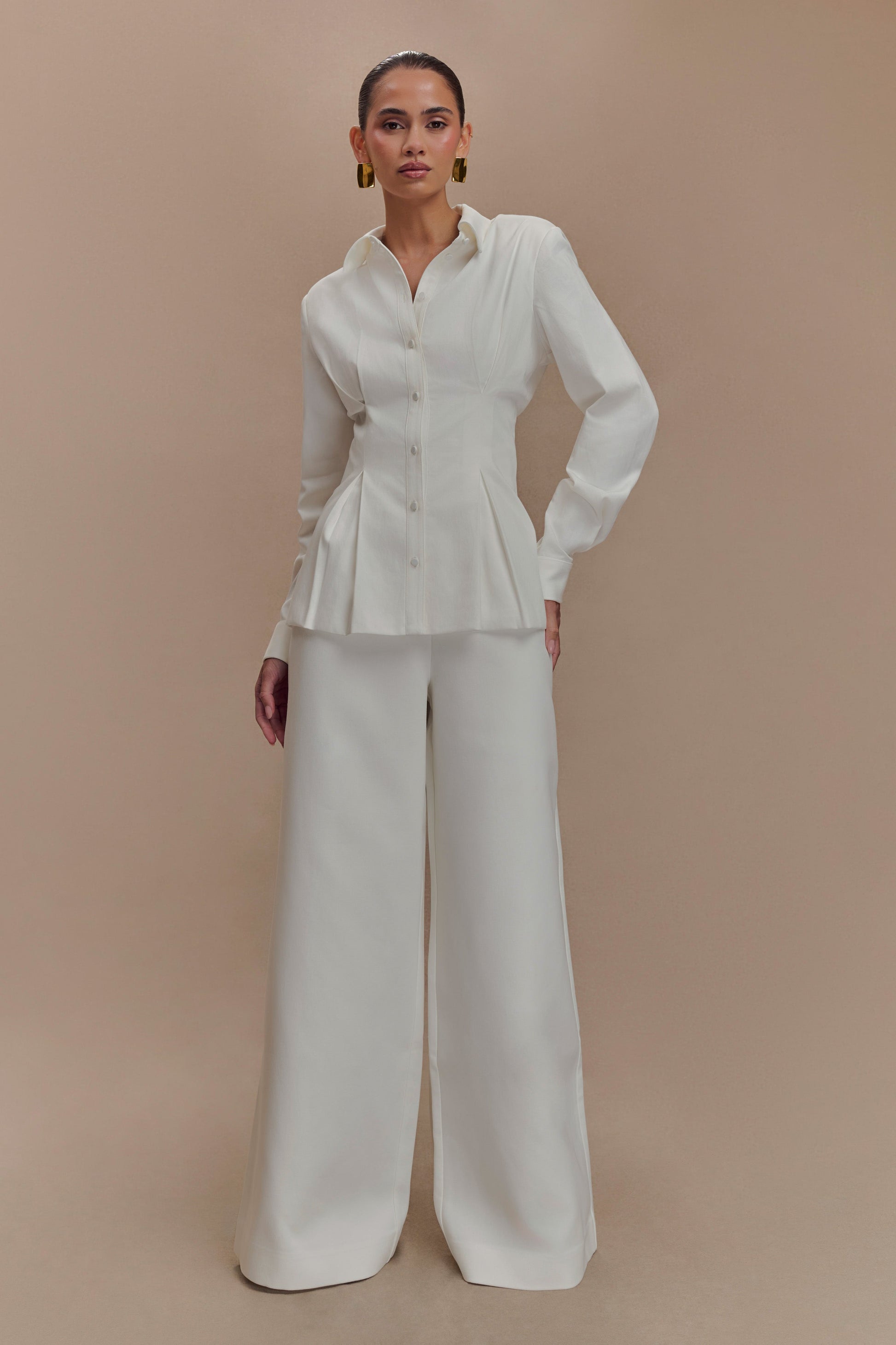 Silas High Waist Pants - White #7