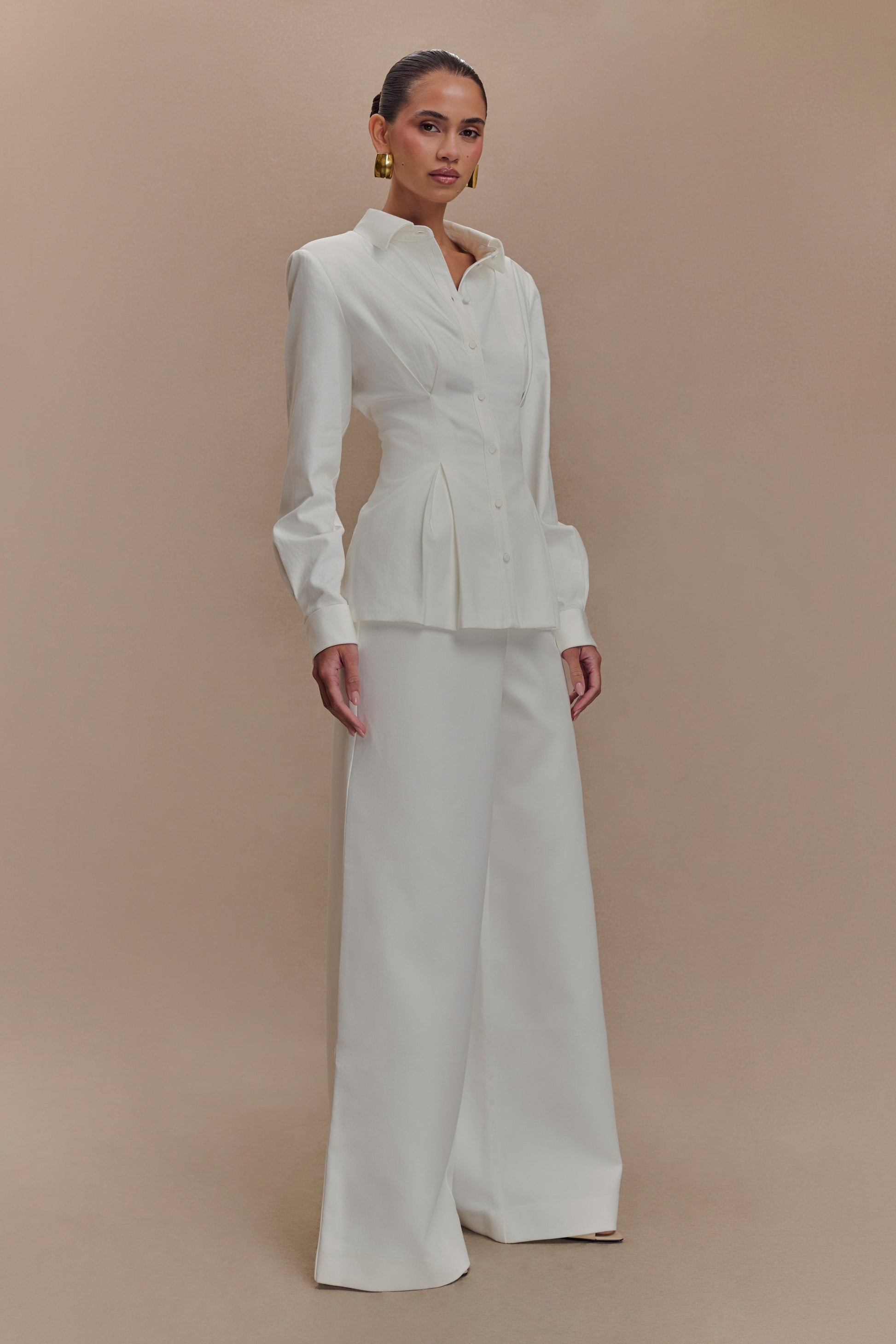 Silas High Waist Pants - White #6