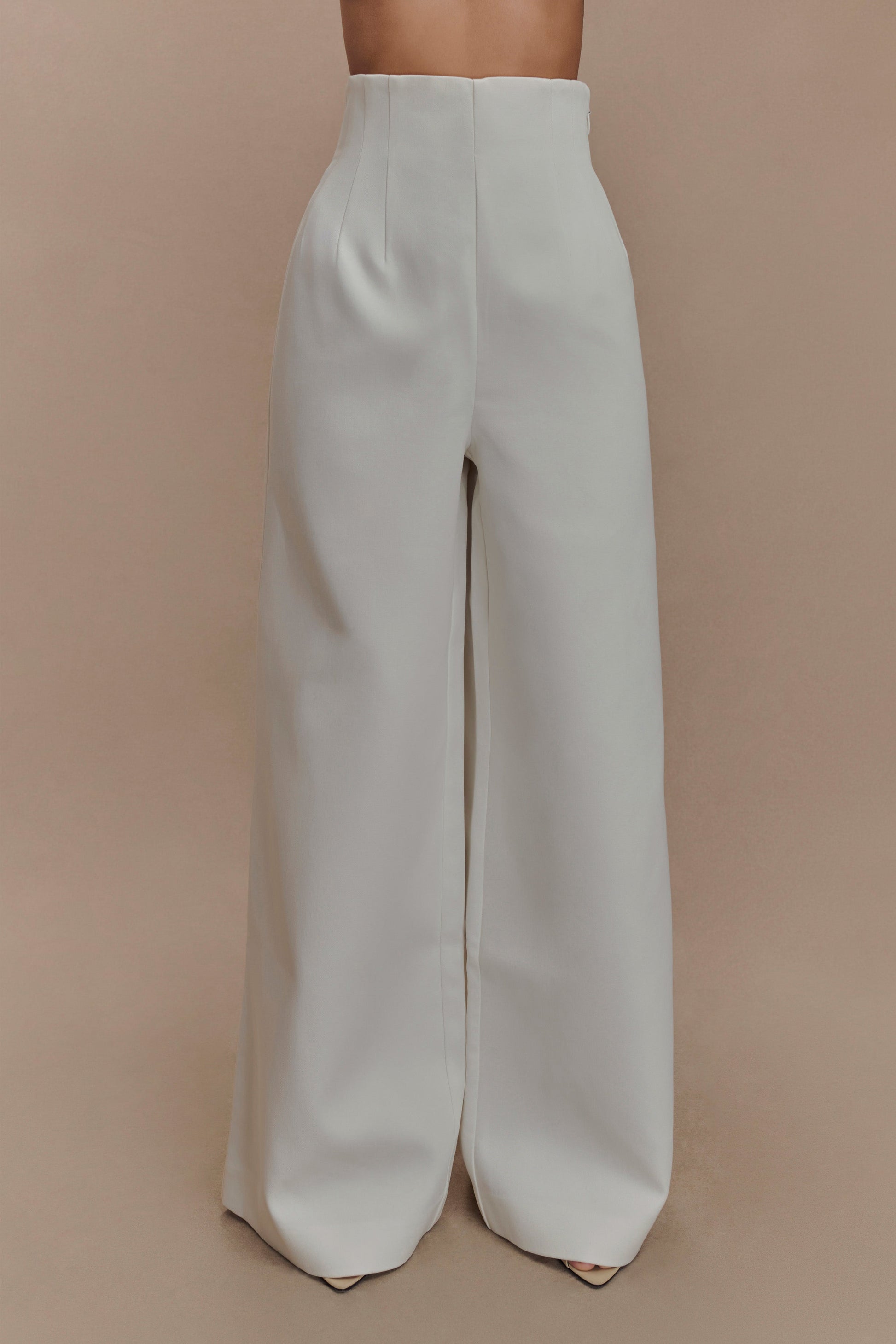 Silas High Waist Pants - White #3