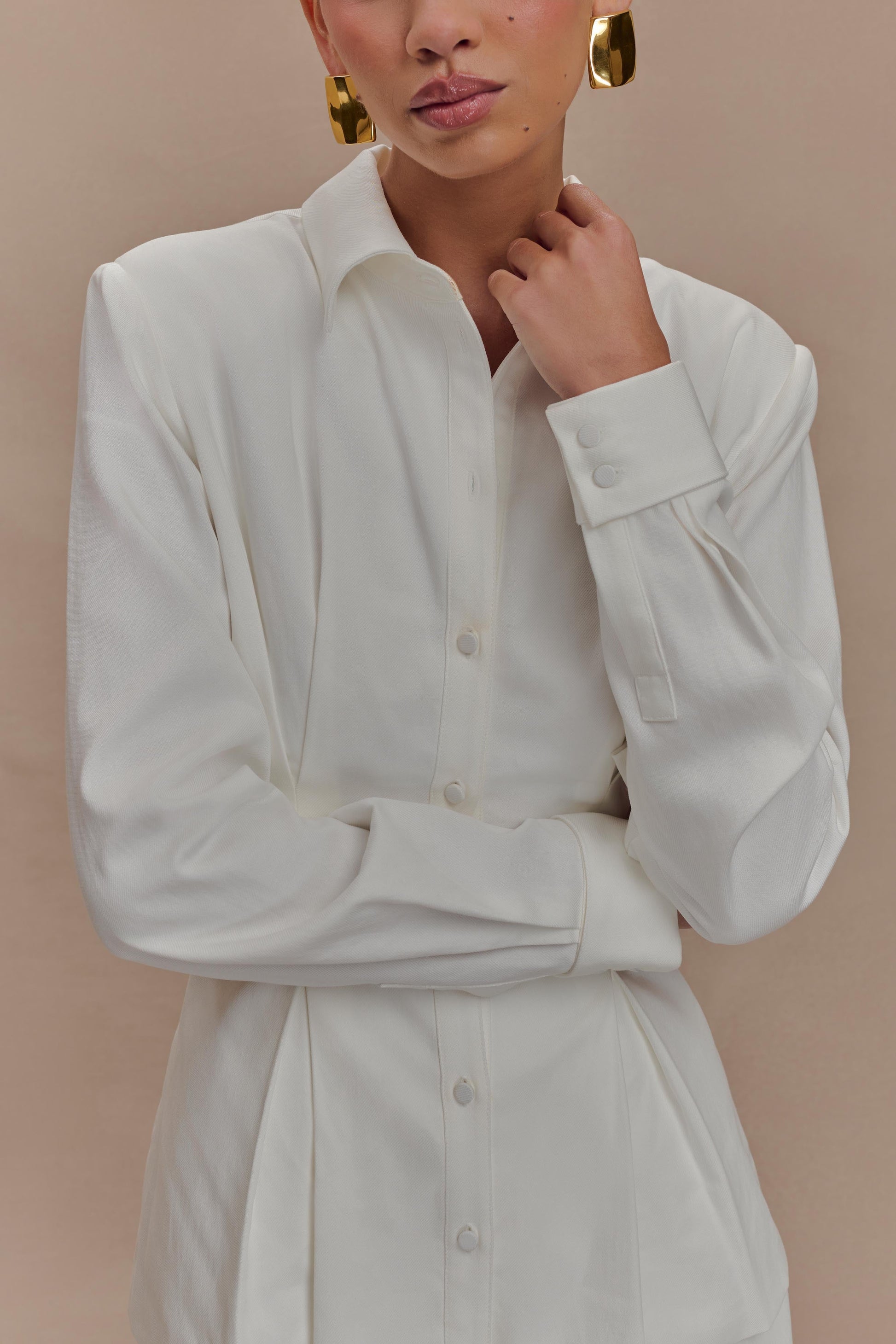 Rhia Oversized Shirt - White #6