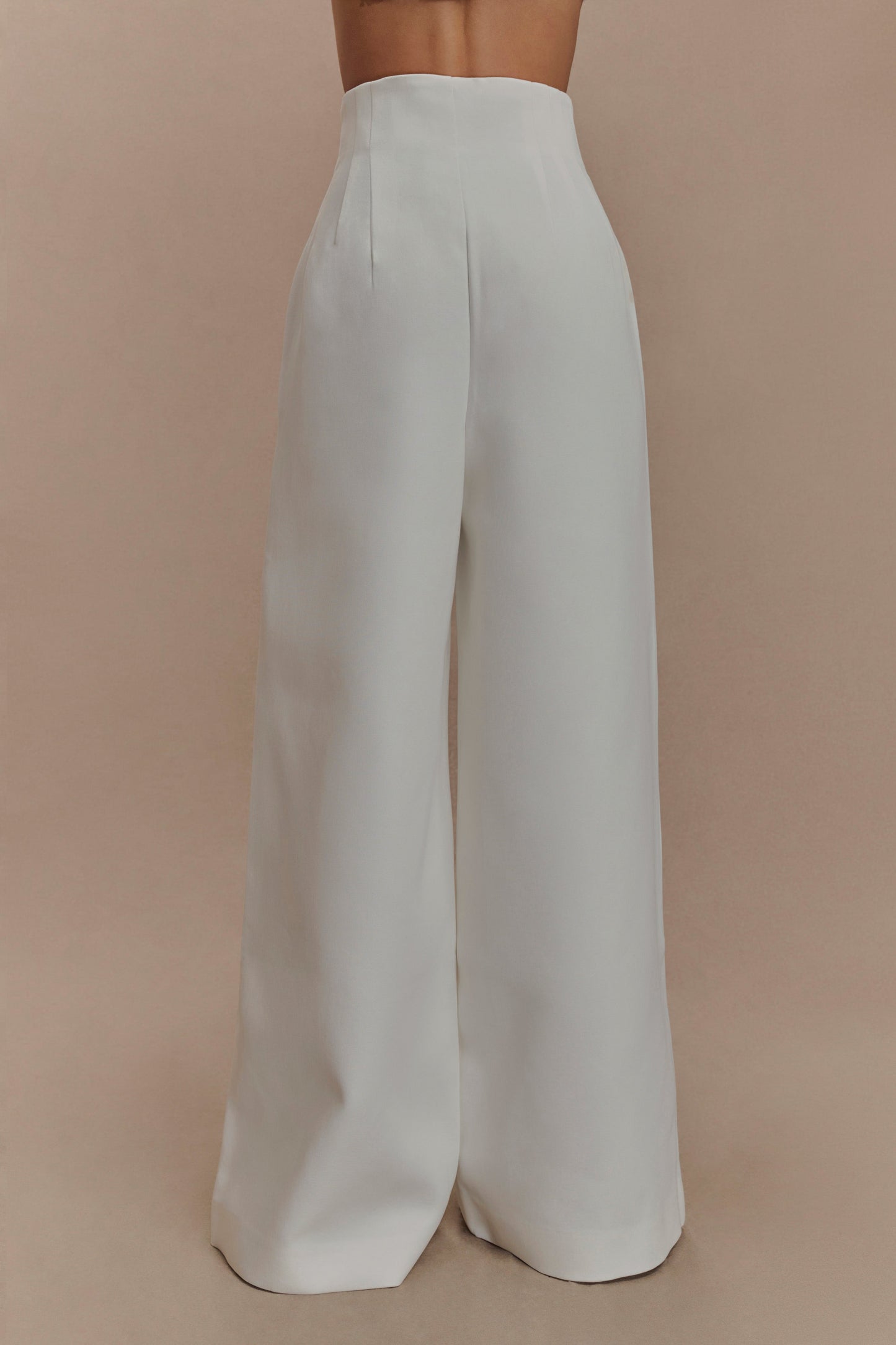 Silas High Waist Pants - White