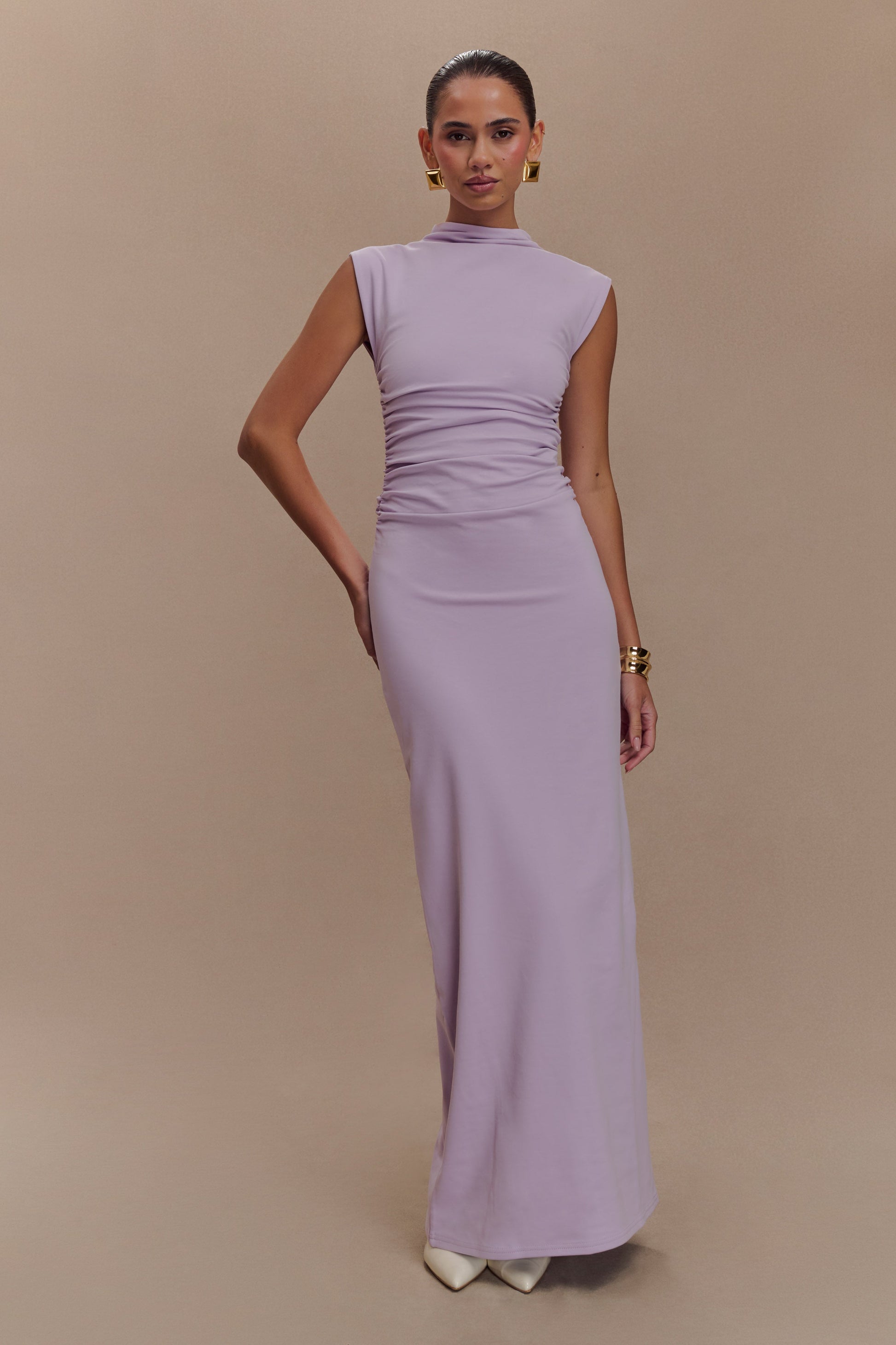 Elliot High Neck Sleeveless Maxi Dress - Lilac #2