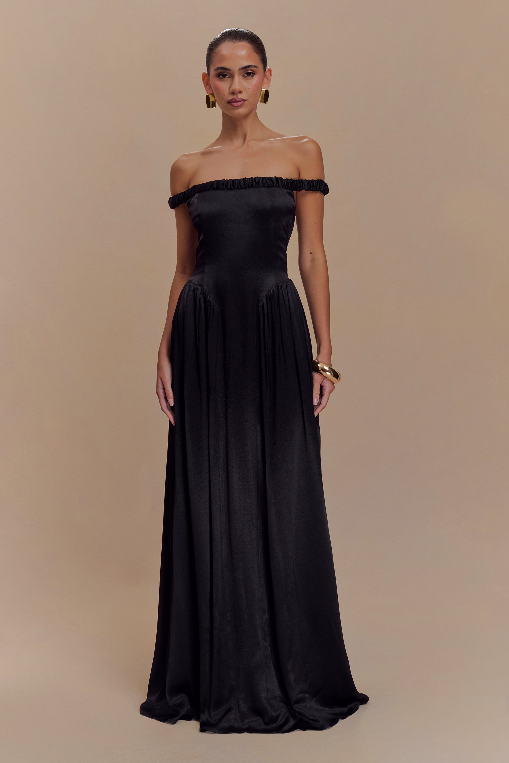Coco Dropped Waist Maxi Dress - Black #7