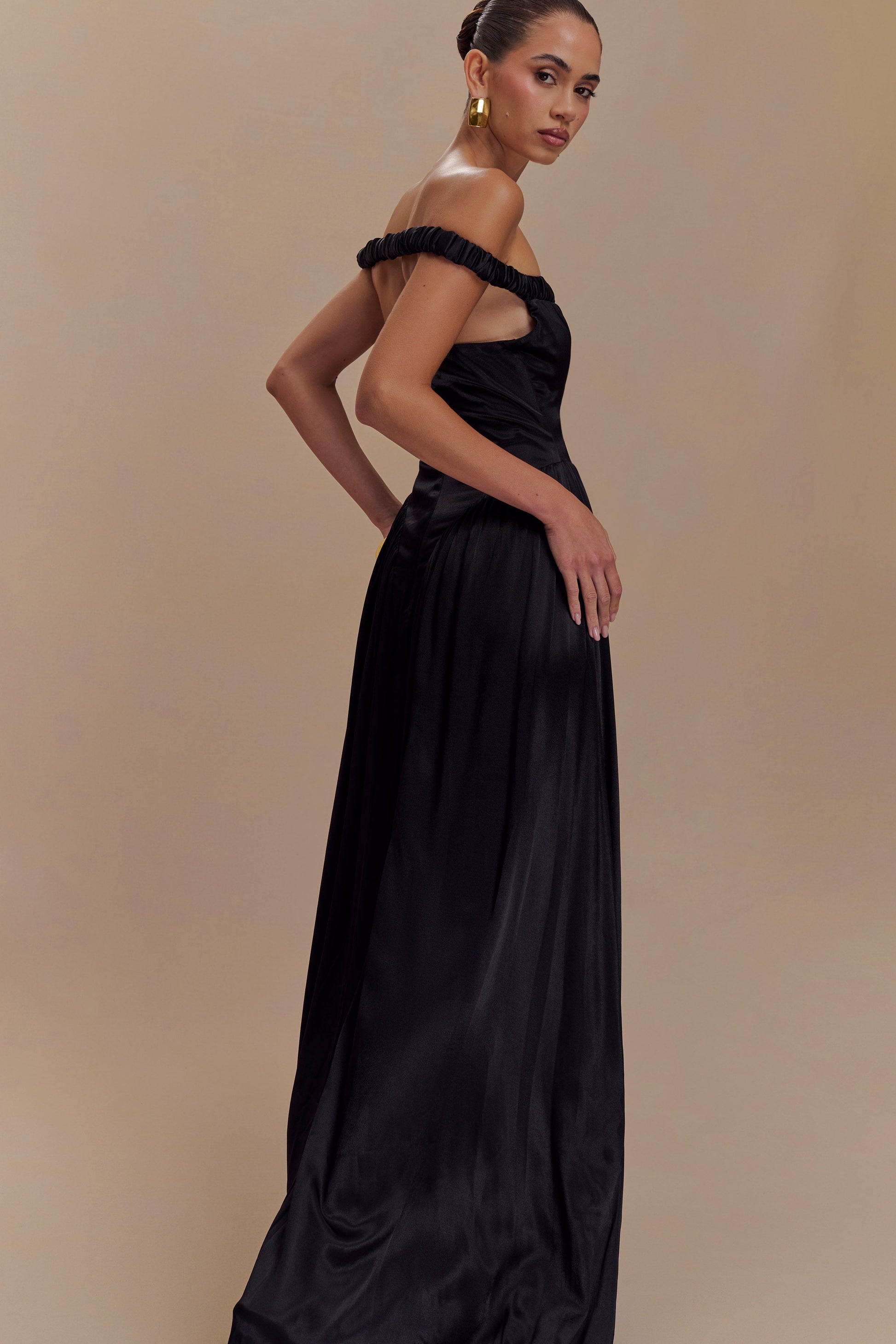 Coco Dropped Waist Maxi Dress - Black #6