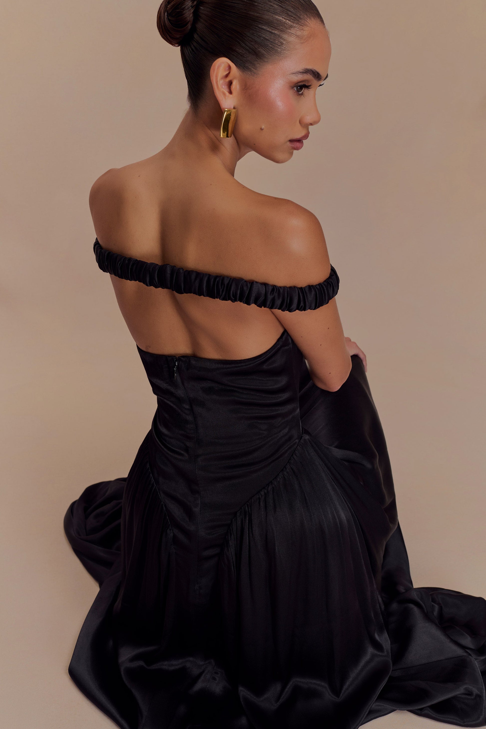 Coco Dropped Waist Maxi Dress - Black #5