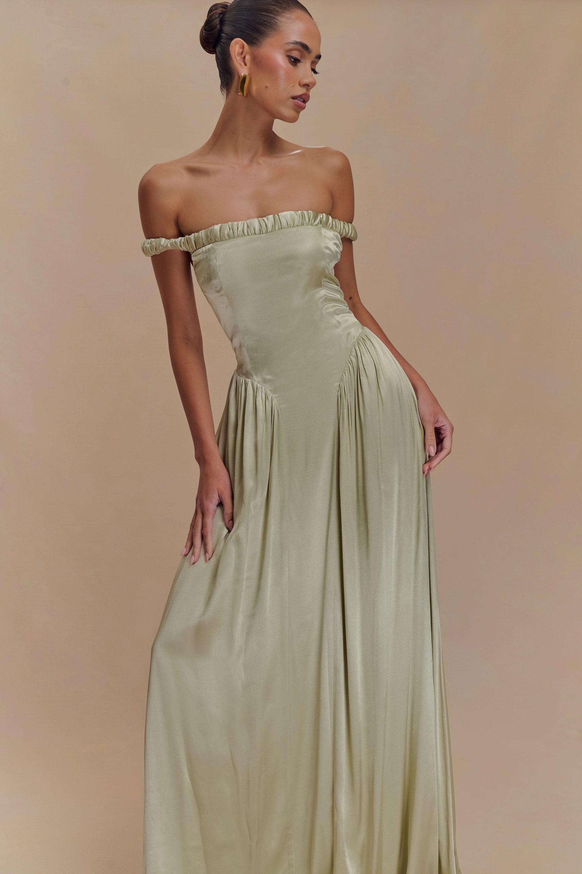 Coco Dropped Waist Maxi Dress - Sage #6