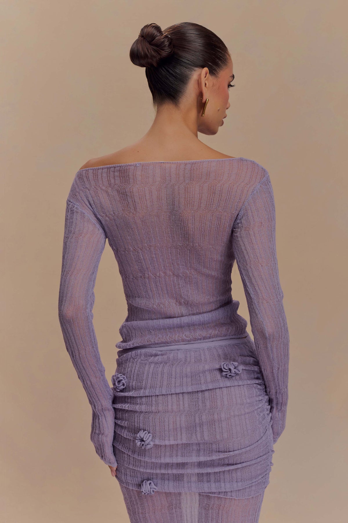 Orianna Orchid Long Sleeve Knit Top - Orchid #2