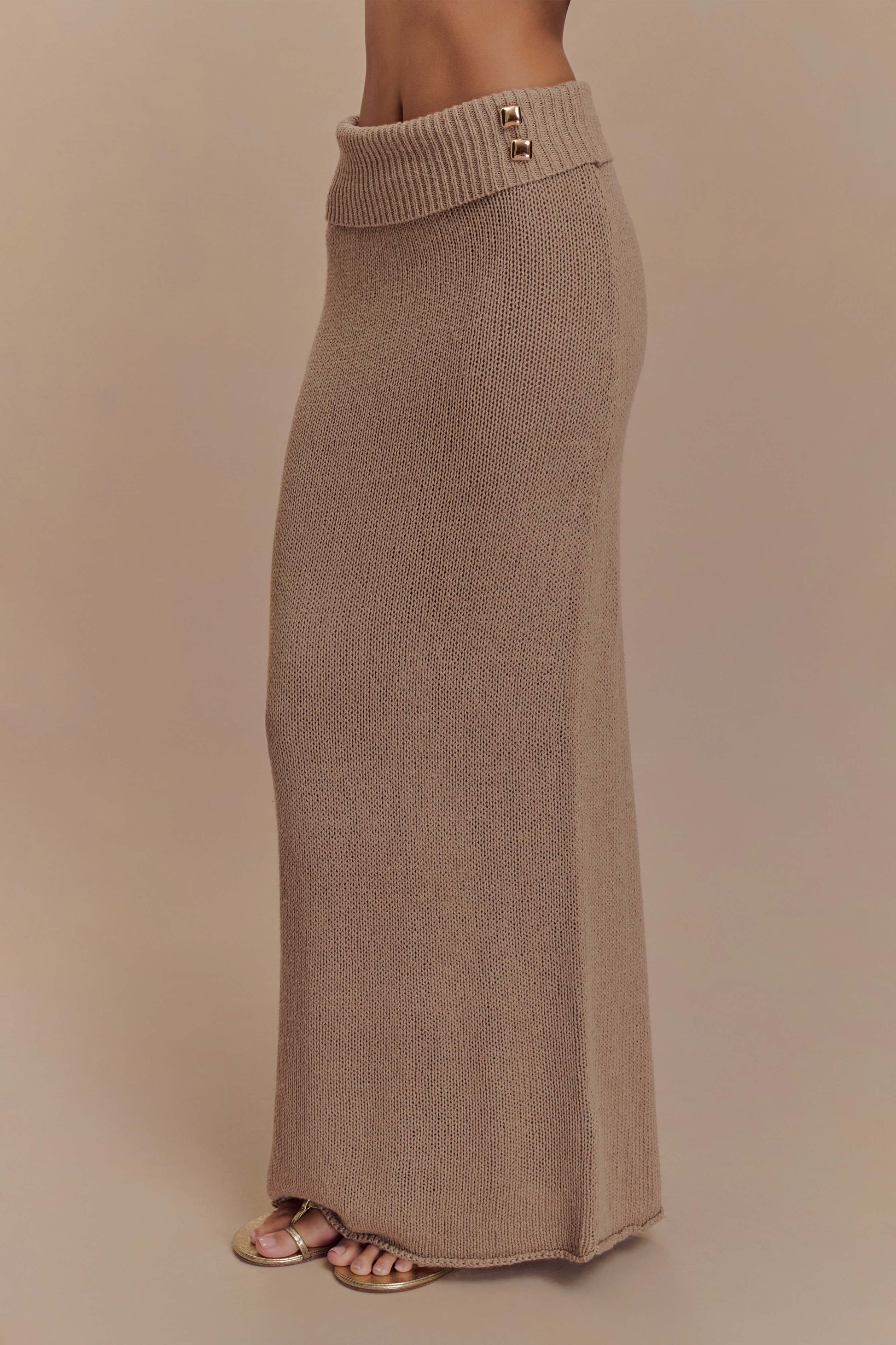 Sloane Knit Maxi Skirt - Latte #6