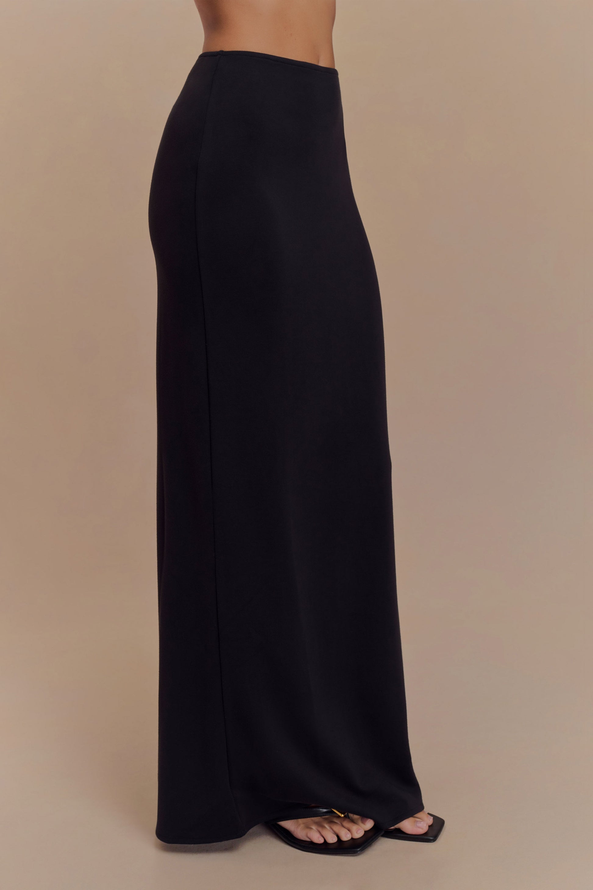 Eris Scuba Jersey Maxi Skirt - Black #6