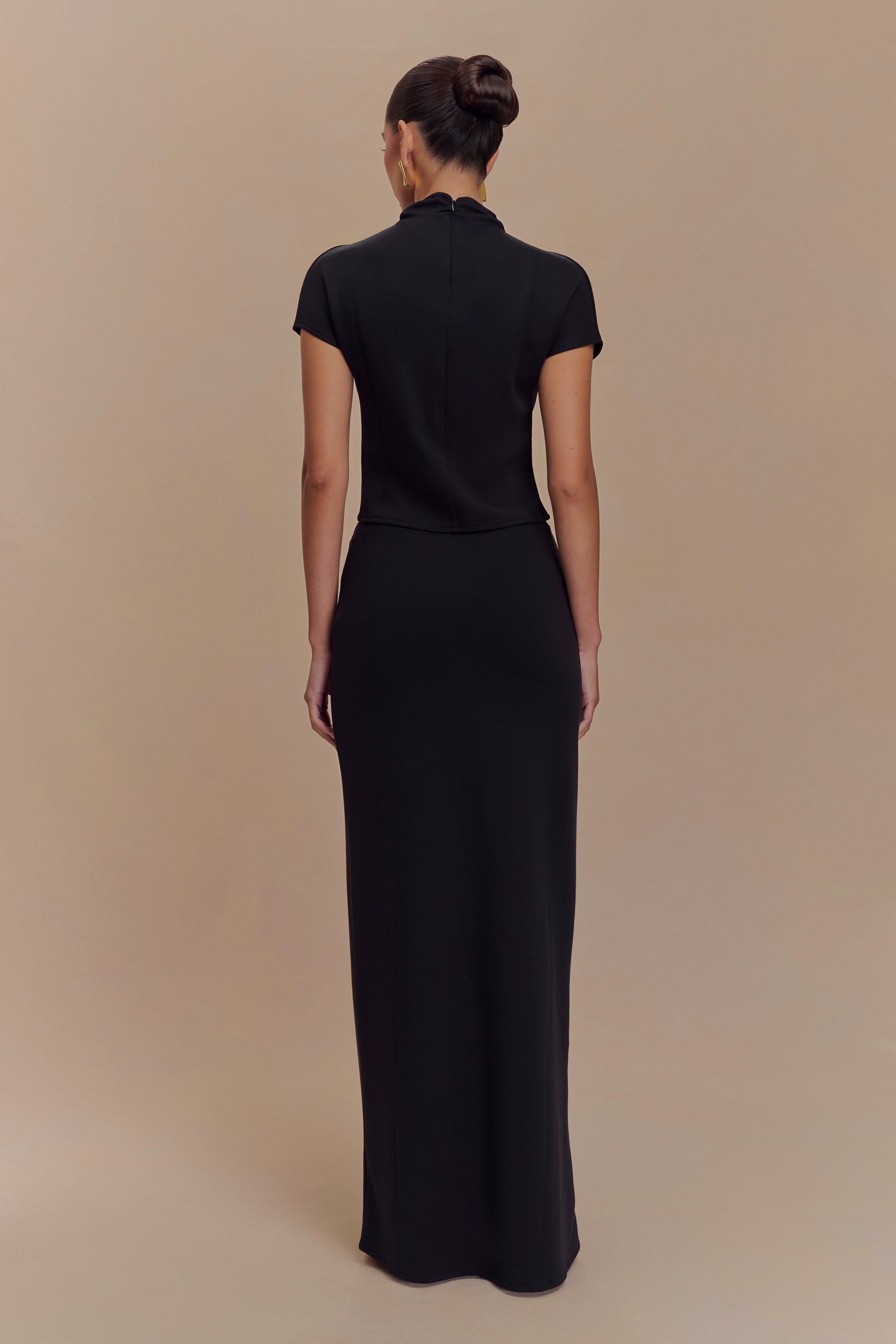 Eris Scuba Jersey Maxi Skirt - Black #3