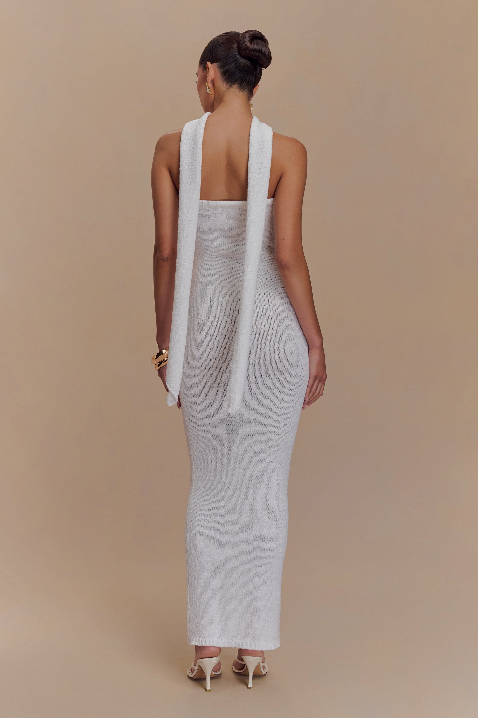Andrea Strapless Knit Maxi Dress - White #2