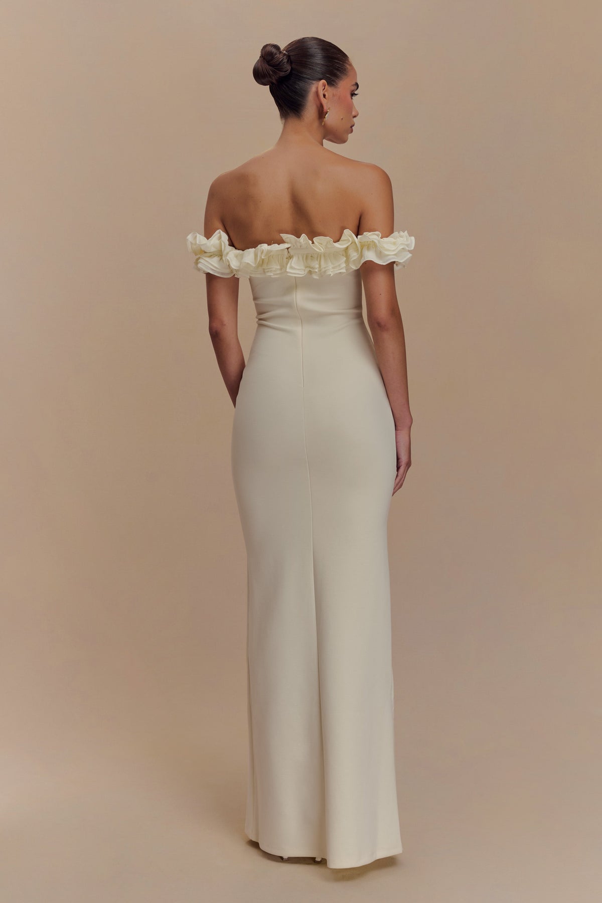 Nova Ruffle Off Shoulder Maxi Dress - Ivory #2