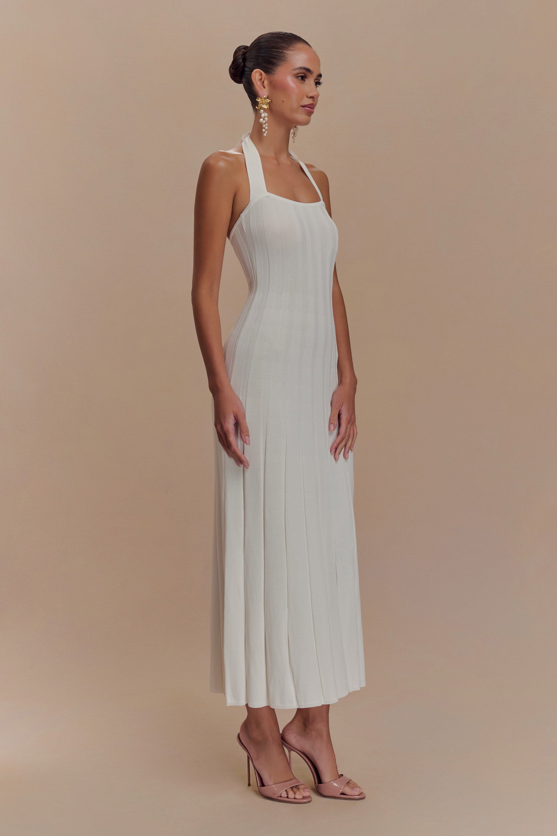 Jacqui Halter Knit Midi Dress - Ivory #4