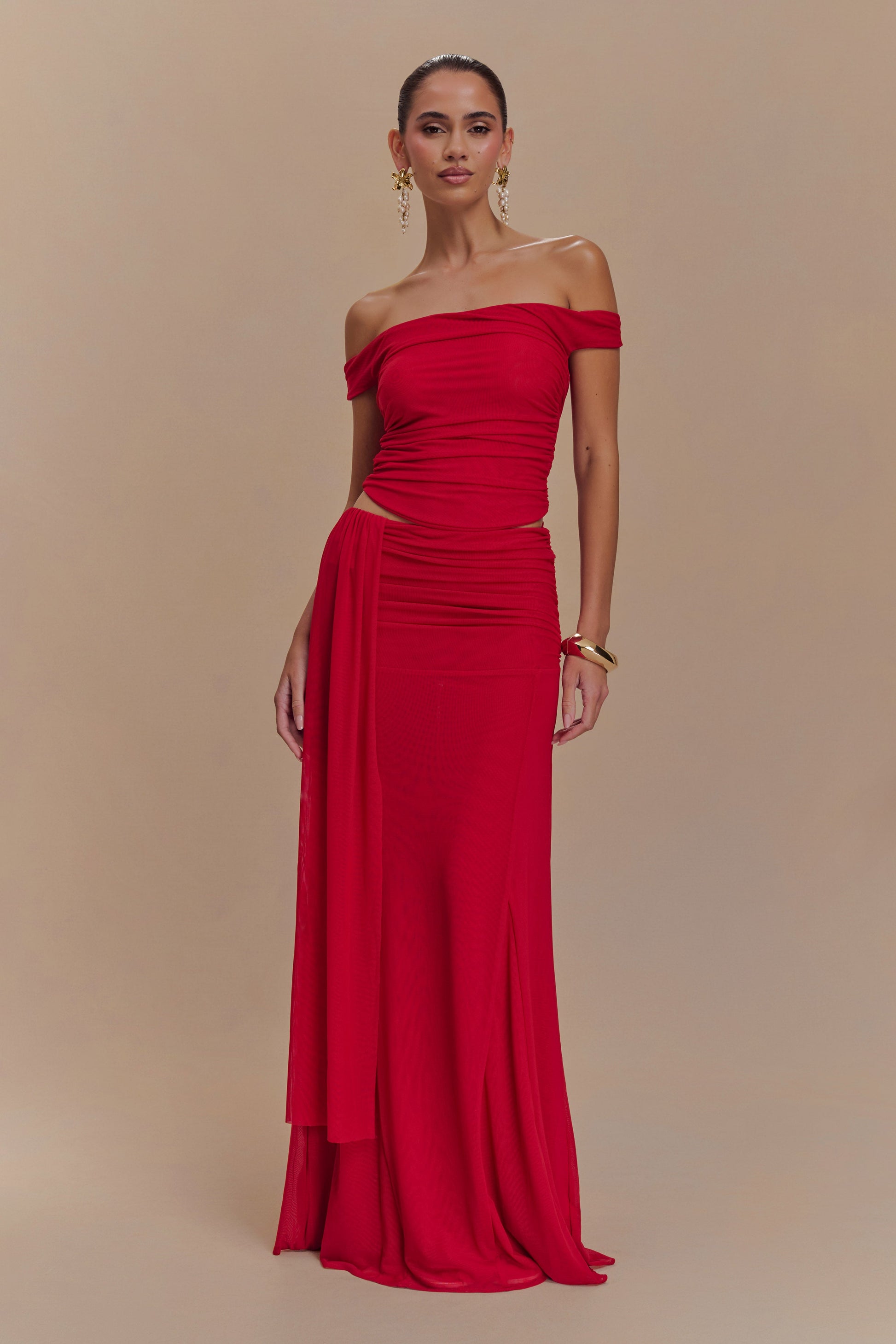 Brooklyn Mesh Crop Top - Ruby #6