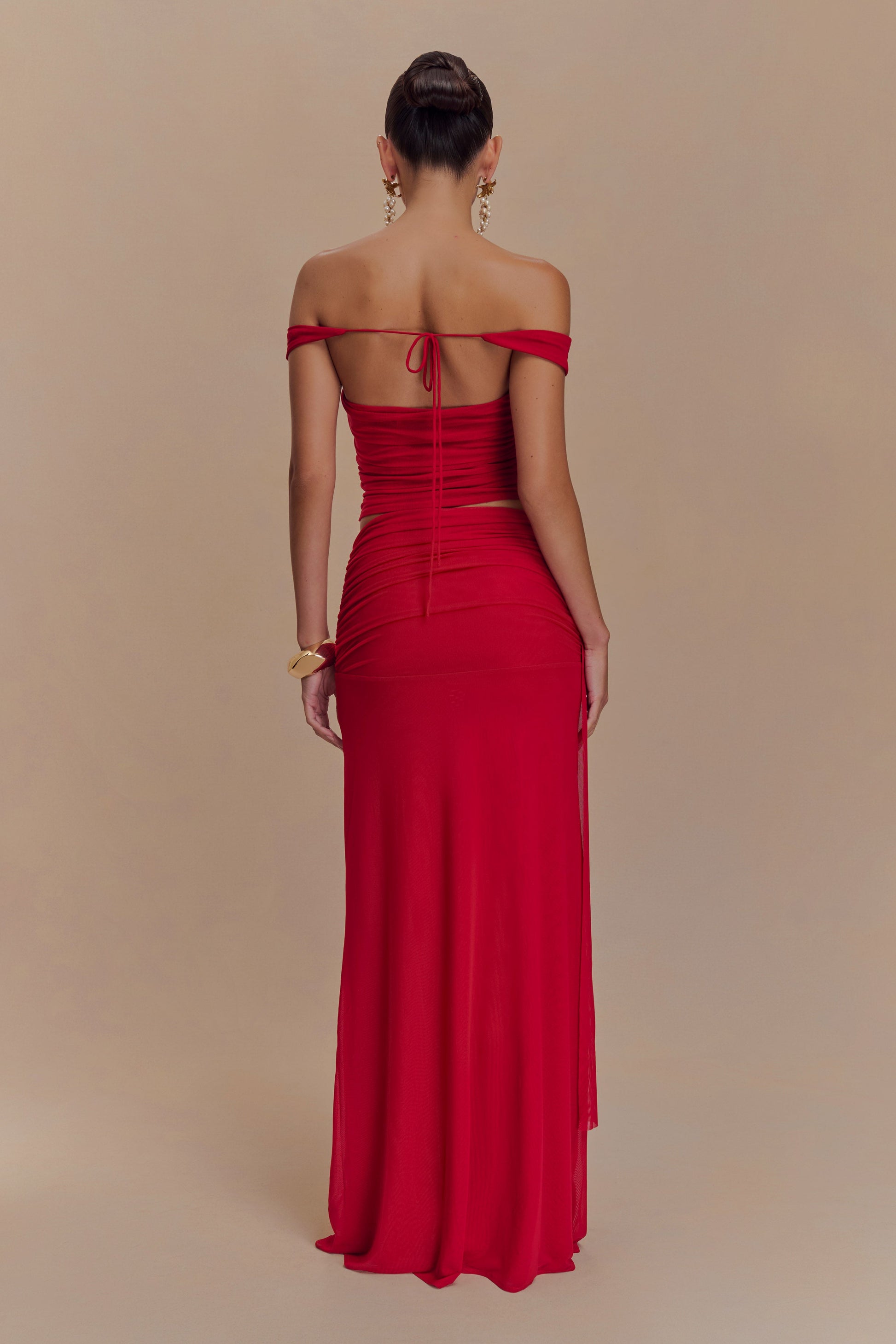 Brooklyn Mesh Crop Top - Ruby #5