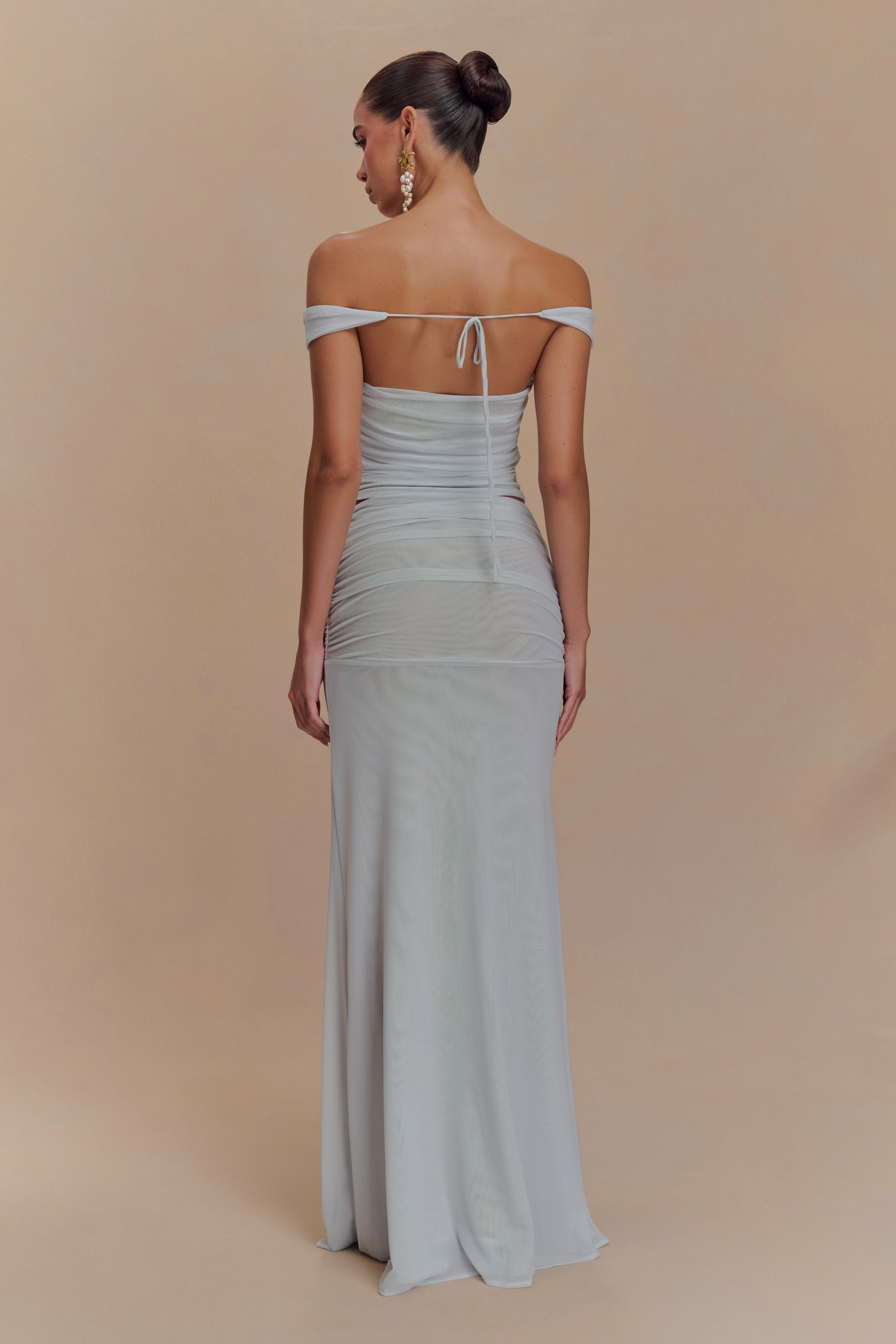 Arna Mesh Maxi Skirt - Pale Blue #2