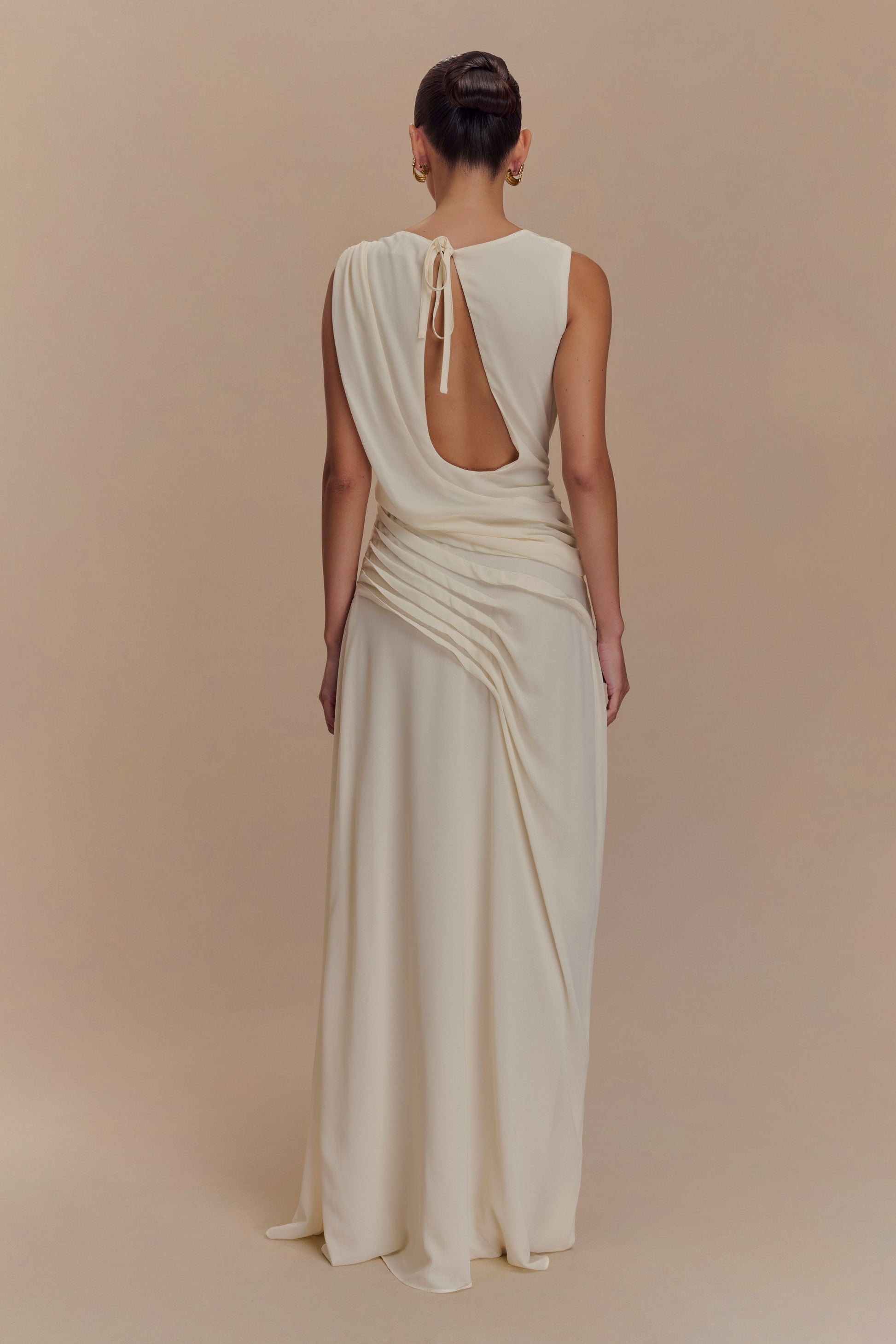 Oria Chiffon Maxi Dress - Ivory #2