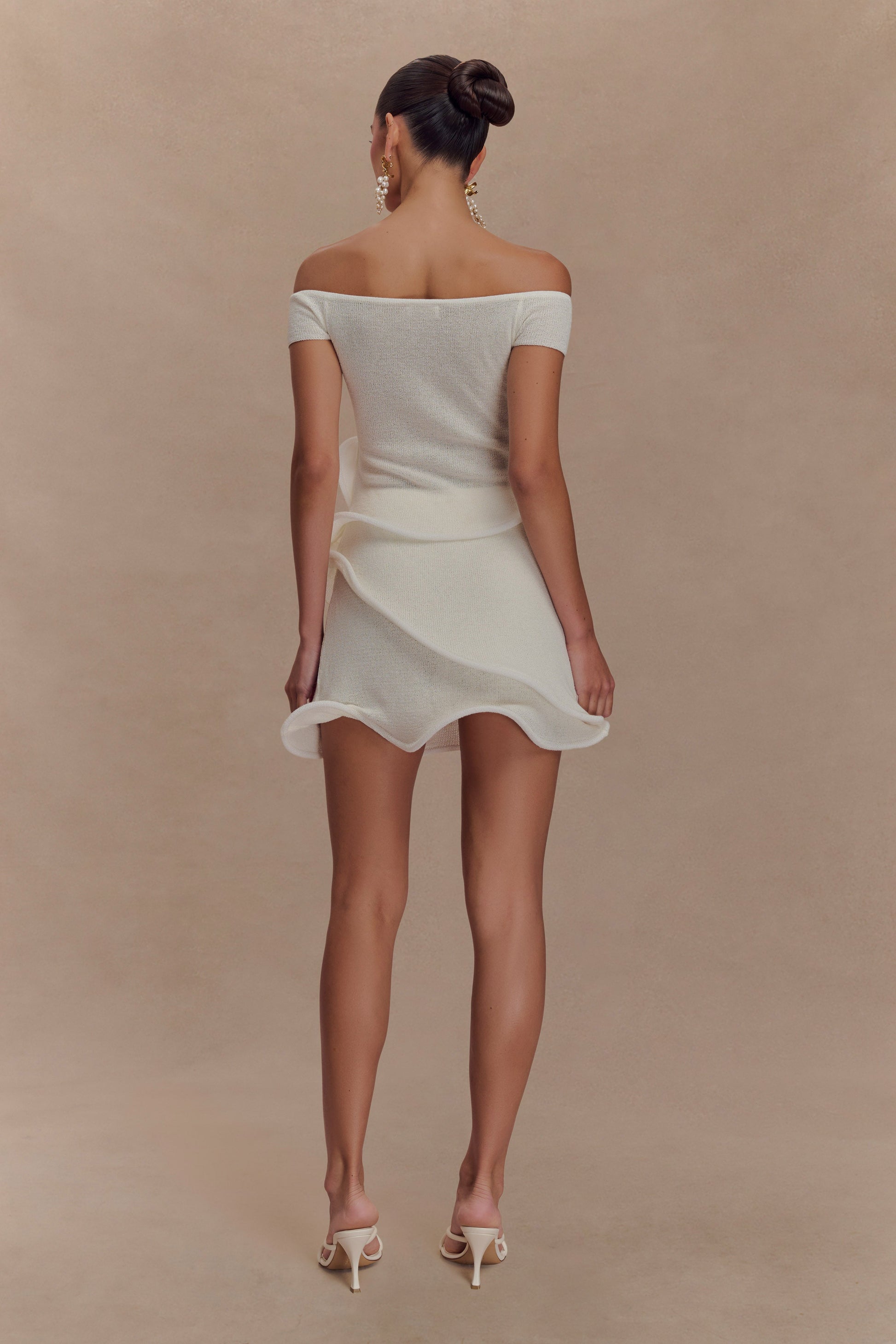 Haisley Off Shoulder Knit Top - Ivory #5