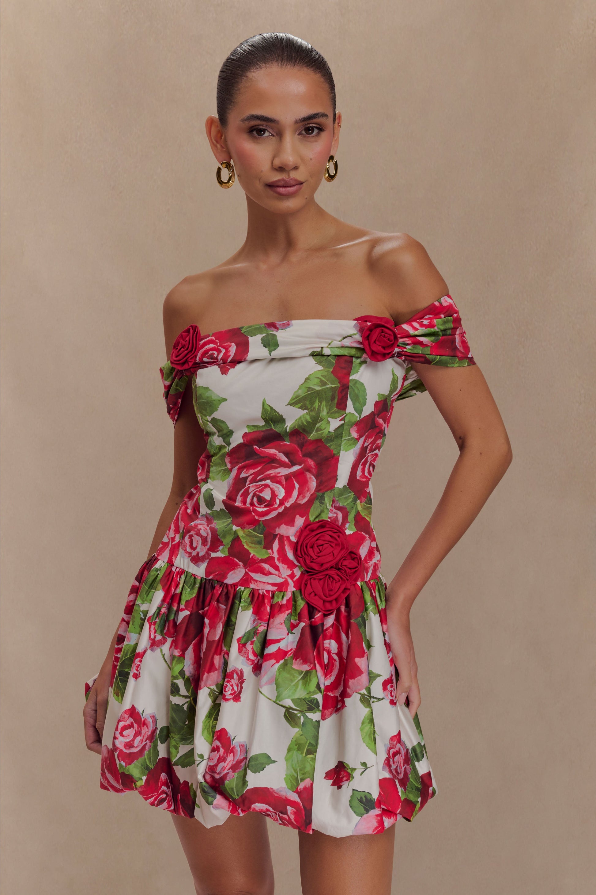 Giovanna Off Shoulder Mini Dress - Sonia Rose Print #7