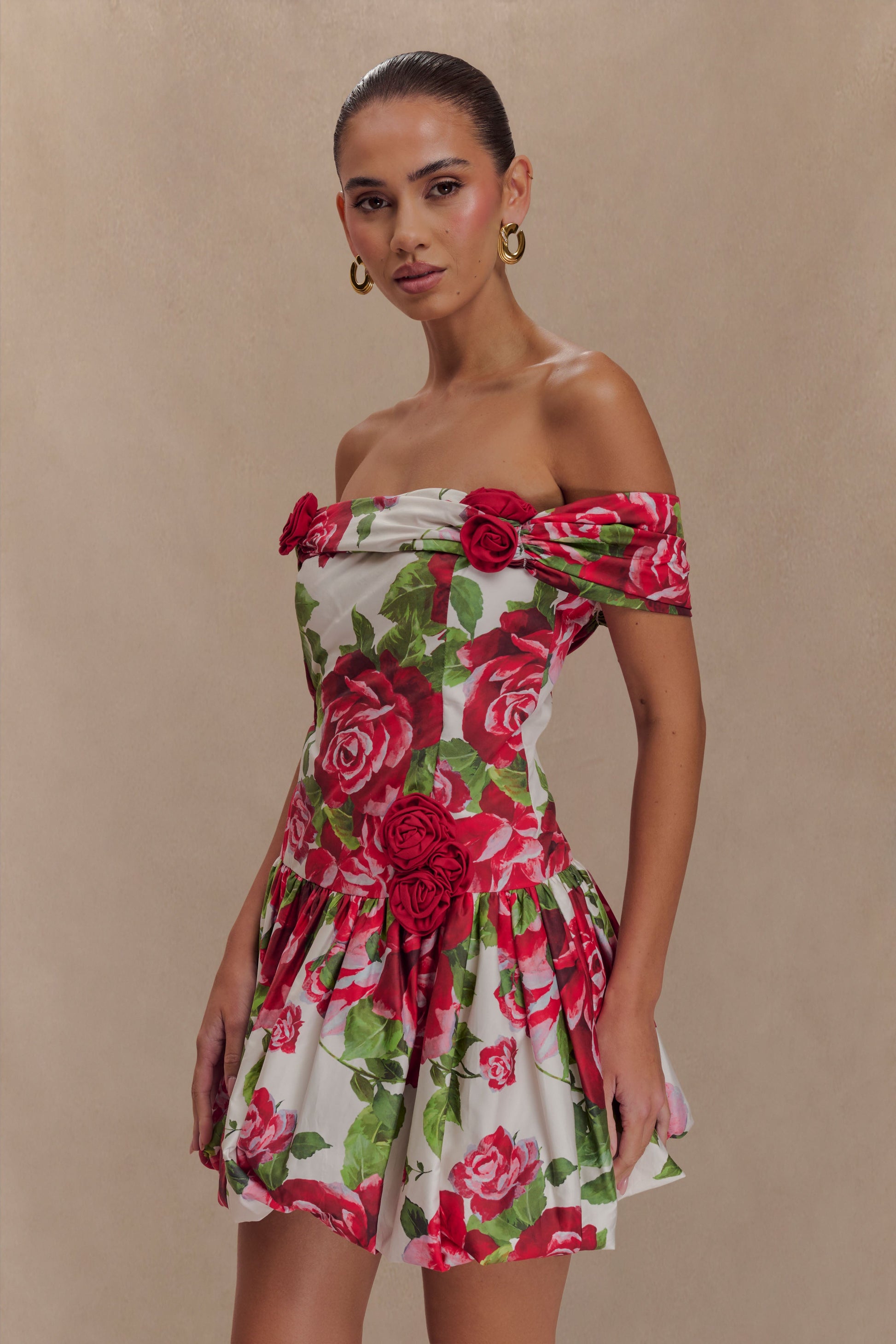 Giovanna Off Shoulder Mini Dress - Sonia Rose Print #5