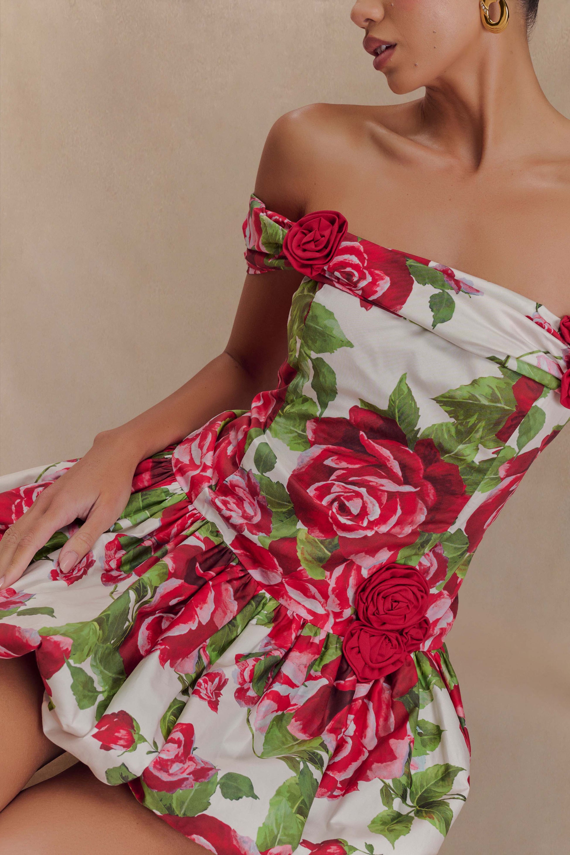 Giovanna Off Shoulder Mini Dress - Sonia Rose Print #4