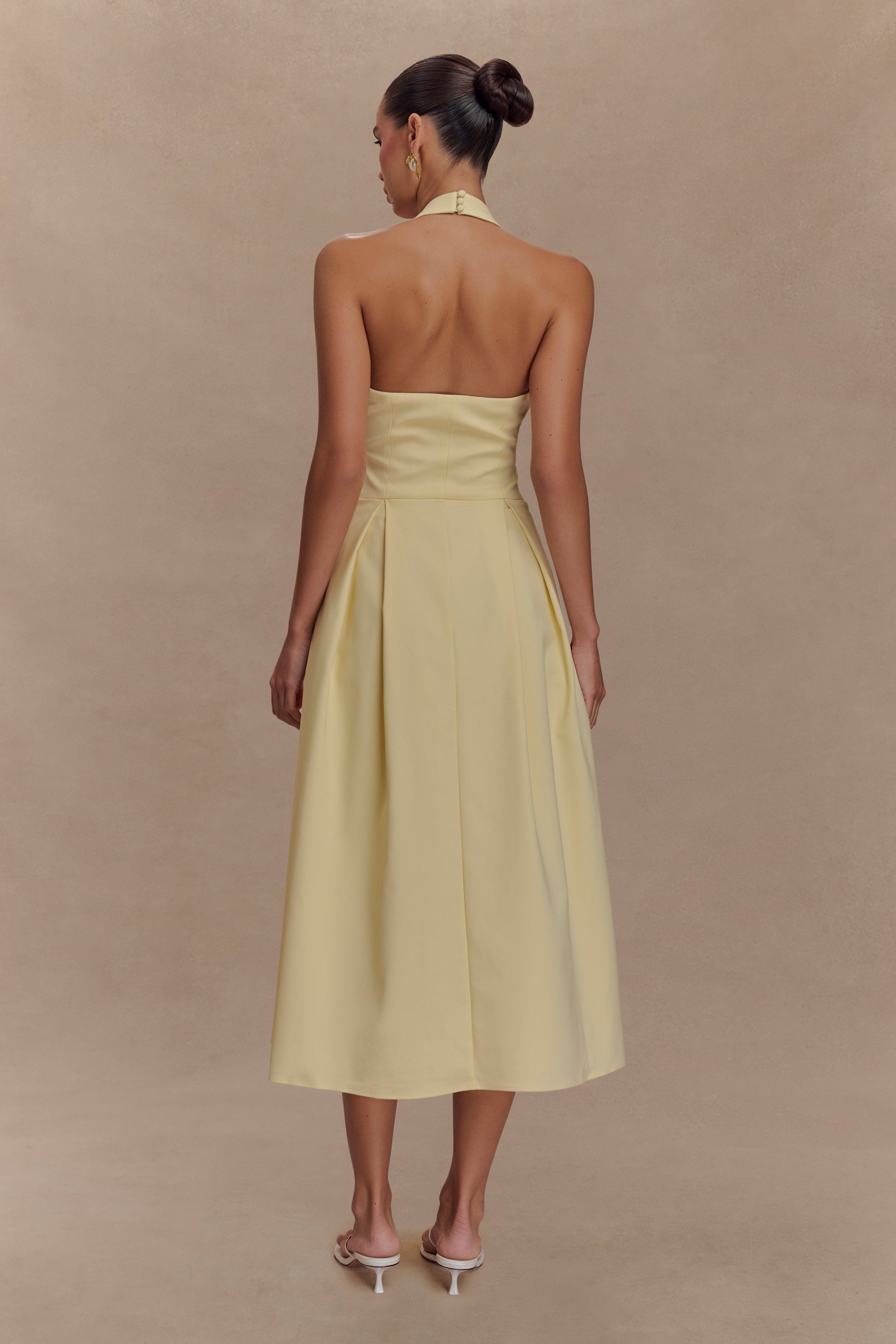Juana Halter Midi Dress - Lemon #2