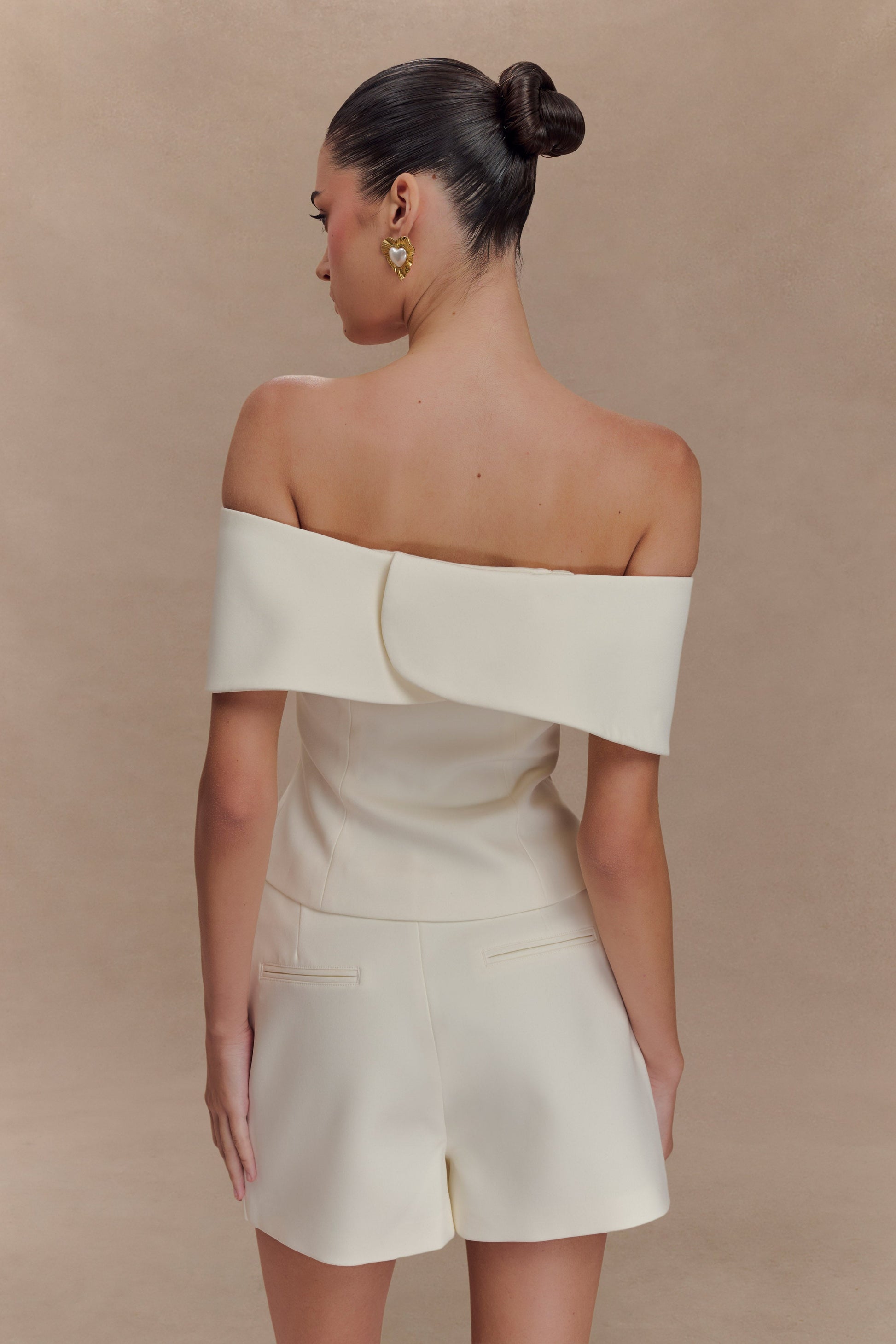 Alix Suiting Mini Skort - Ivory #6