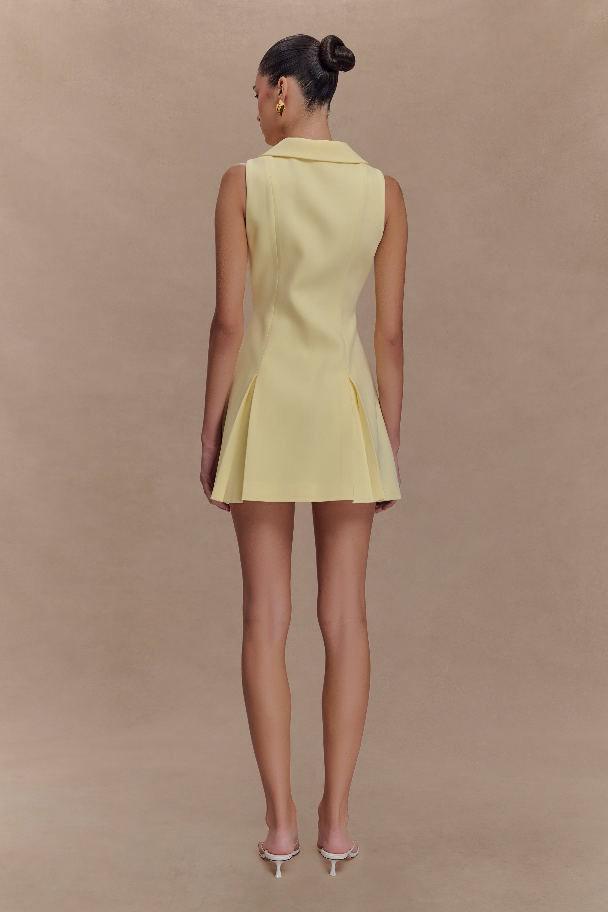 Oli Sleeveless Mini Dress - Lemon #5