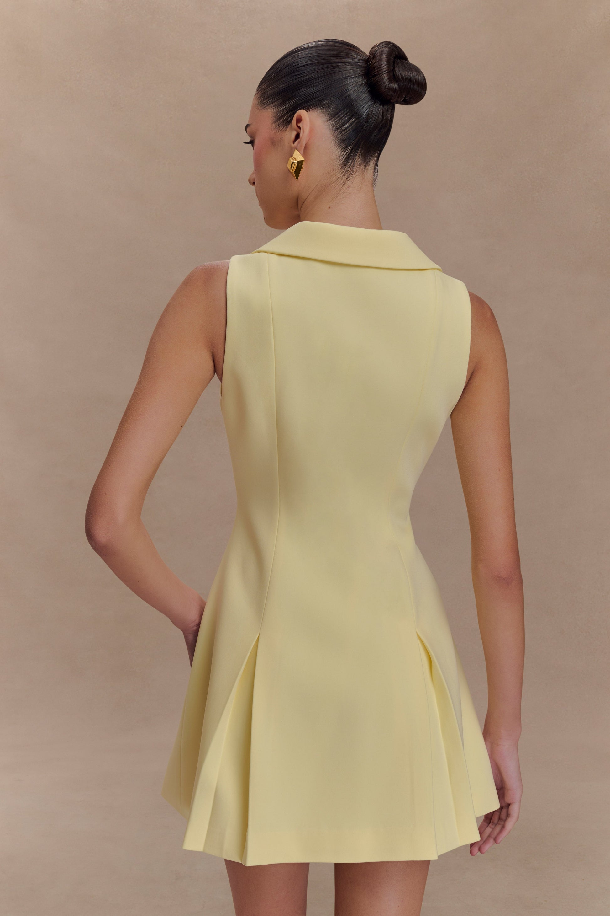 Oli Sleeveless Mini Dress - Lemon #2