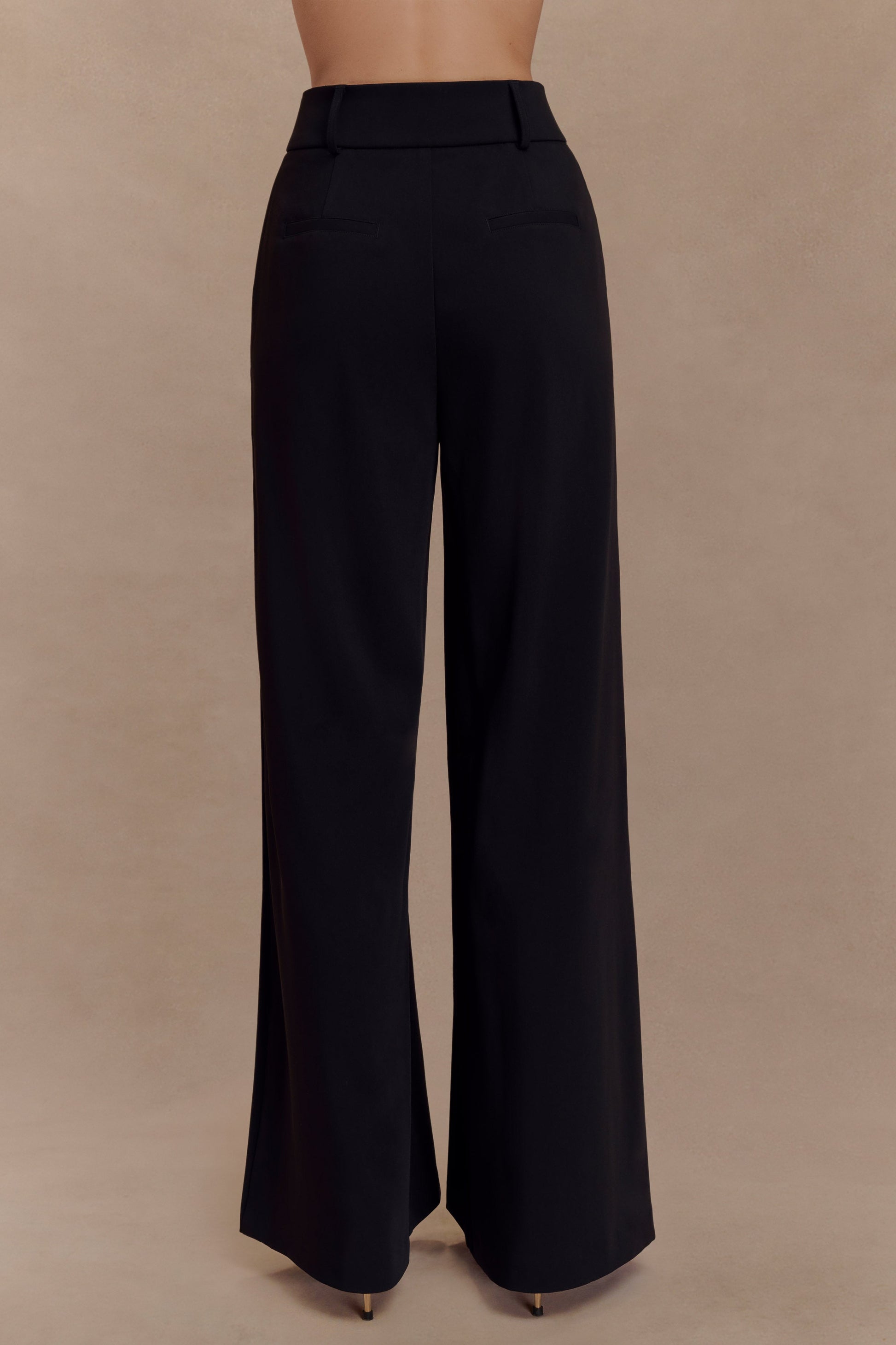 Jacqueline Pleated Wide Leg Pants - Black #2