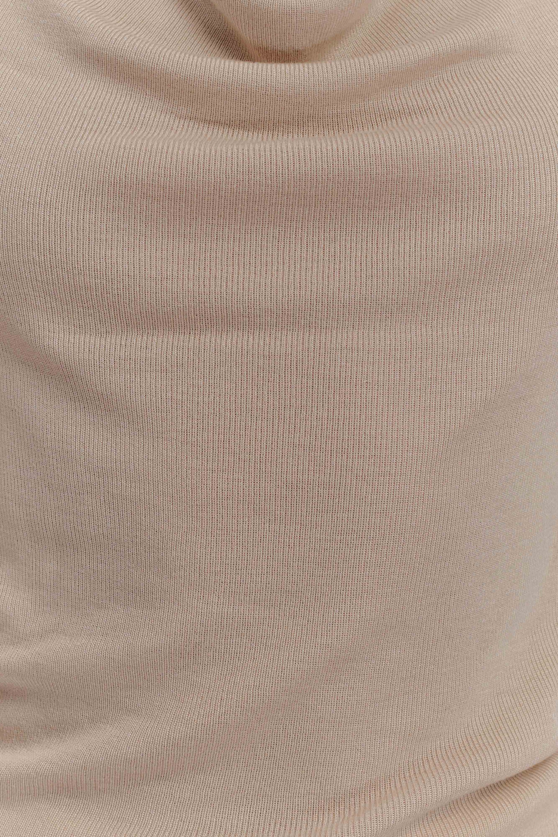 Brenda Draped Front Knit Top - Stone #7