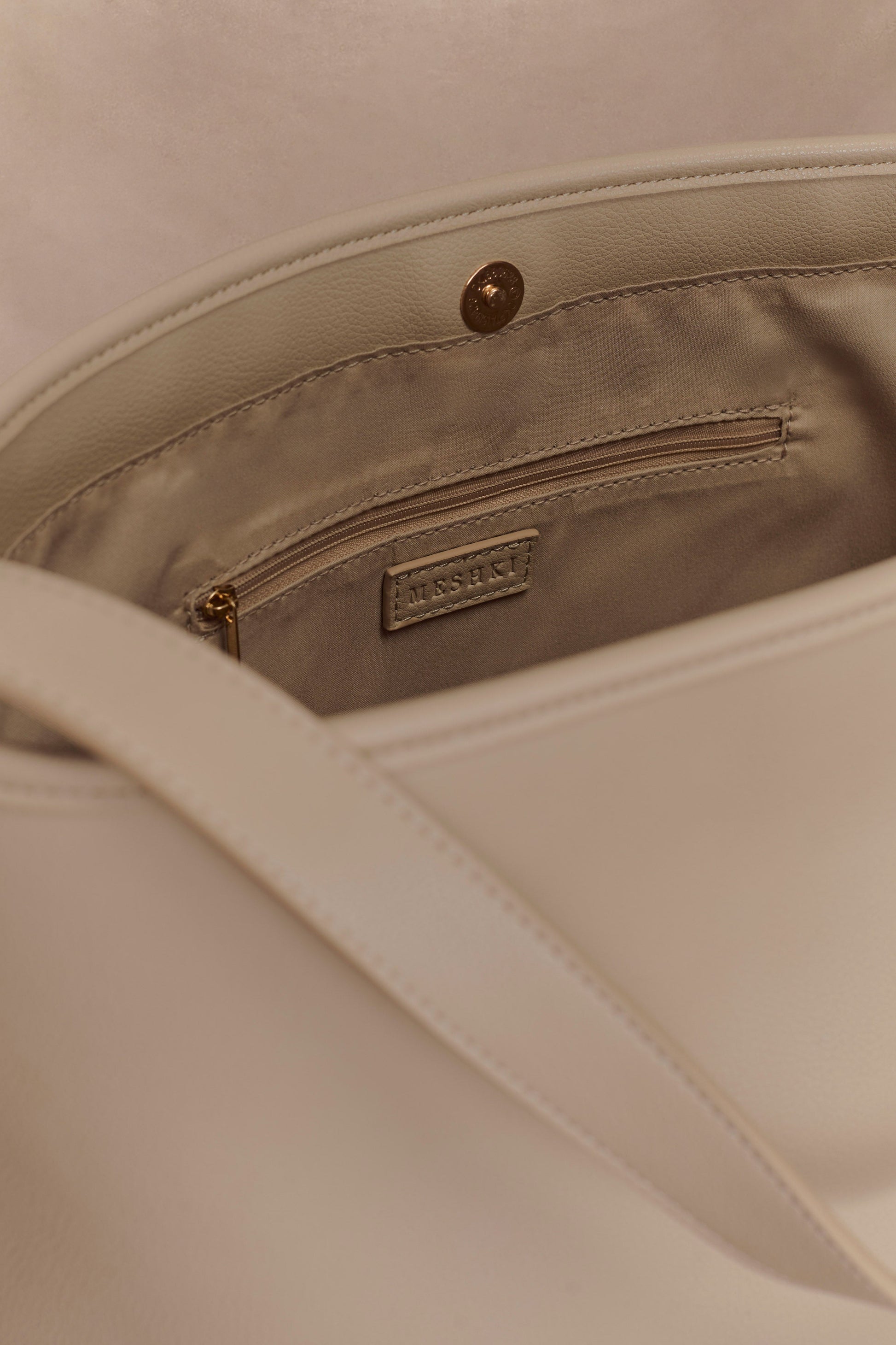 Winnie Relaxed Faux Leather Tote Bag - Neutral #3